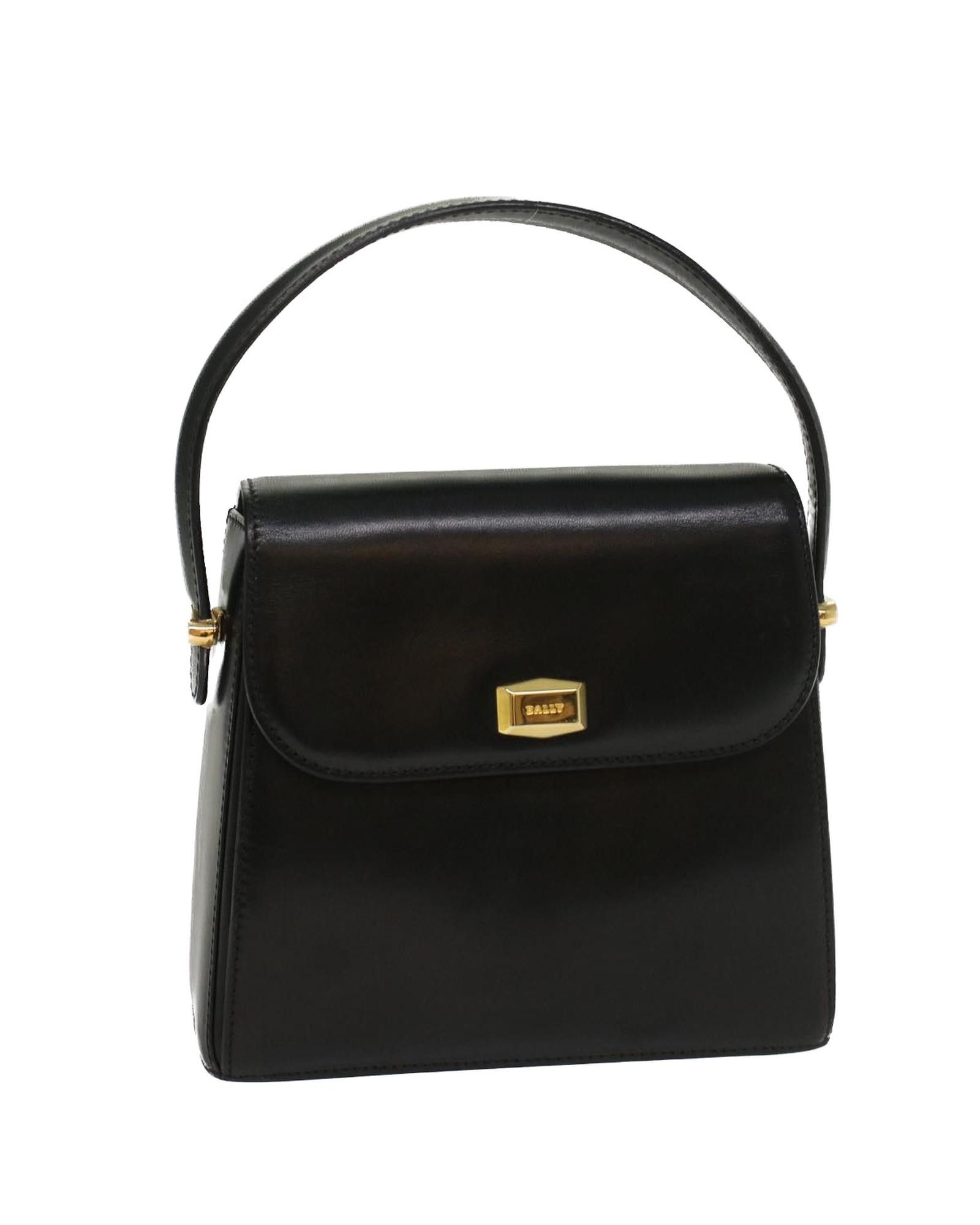 image of Bally Black Leather Hand Bag, Women's