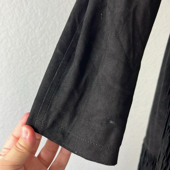 Designer × Handmade × Vintage Anna Trzebinski Navajo Sueded Beaded Fringe Leather Black Du Size M / US 6-8 / IT 42-44 - 8 Thumbnail