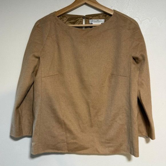 Max Mara MaxMara Camelhair Top Sz 8 (IT 42 / US 8 / FR 40) – Italy Size M / US 6-8 / IT 42-44 - 2 Thumbnail