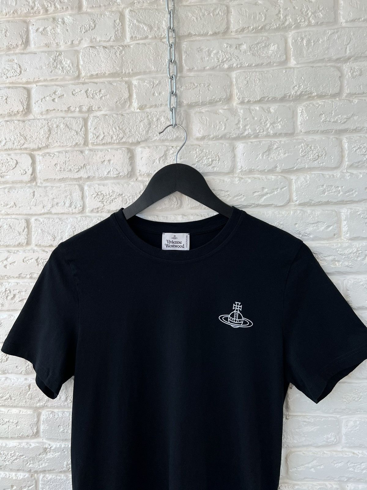 Vivienne Westwood Vivienne Westwood Black Logo BodyFit Slim T-Shirt Tee Size US M / EU 48-50 / 2 - 2 Thumbnail