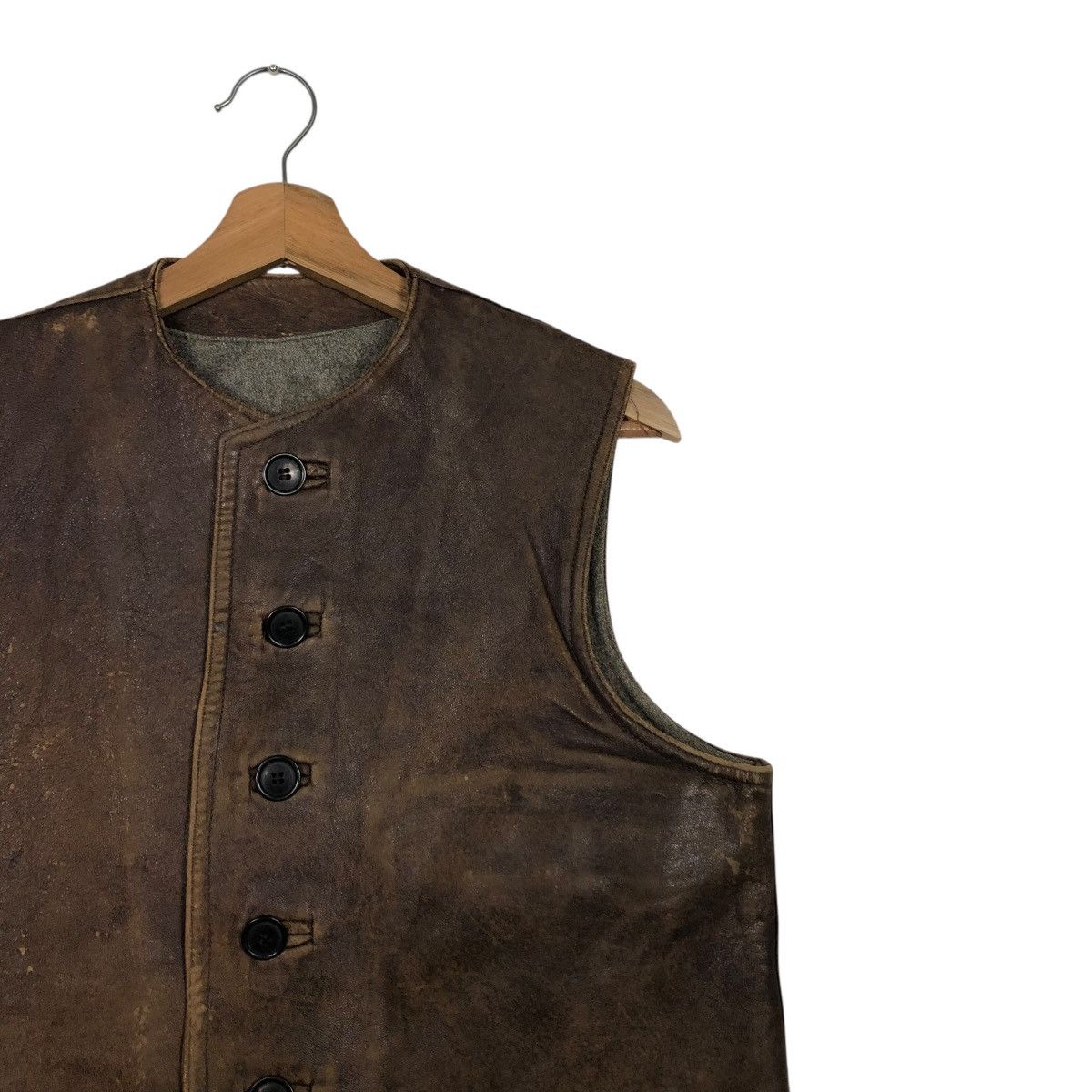 Japanese Brand 🔥RICH BROWN VINTAGE VEST LEATHER JACKET ISSEY MIYAKE Size US M / EU 48-50 / 2 - 8 Thumbnail