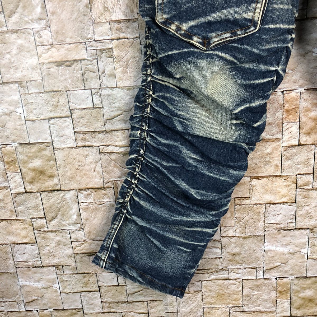 Japanese Brand Elme Design faded Blue Cropped spring Denim Pants #A347 Size US 31 - 12 Thumbnail