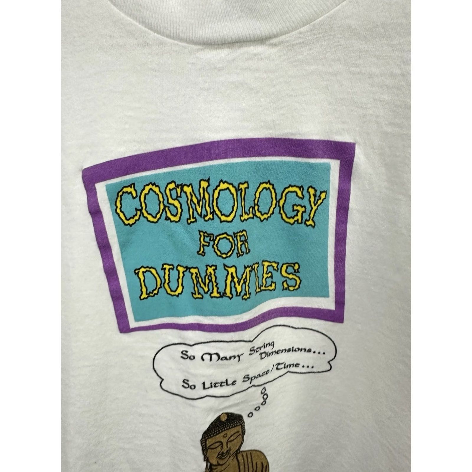 Fruit Of The Loom VTG 90s Buddhism T-Shirt 2XL Men White Nike? Size US XXL / EU 58 / 5 - 6 Thumbnail