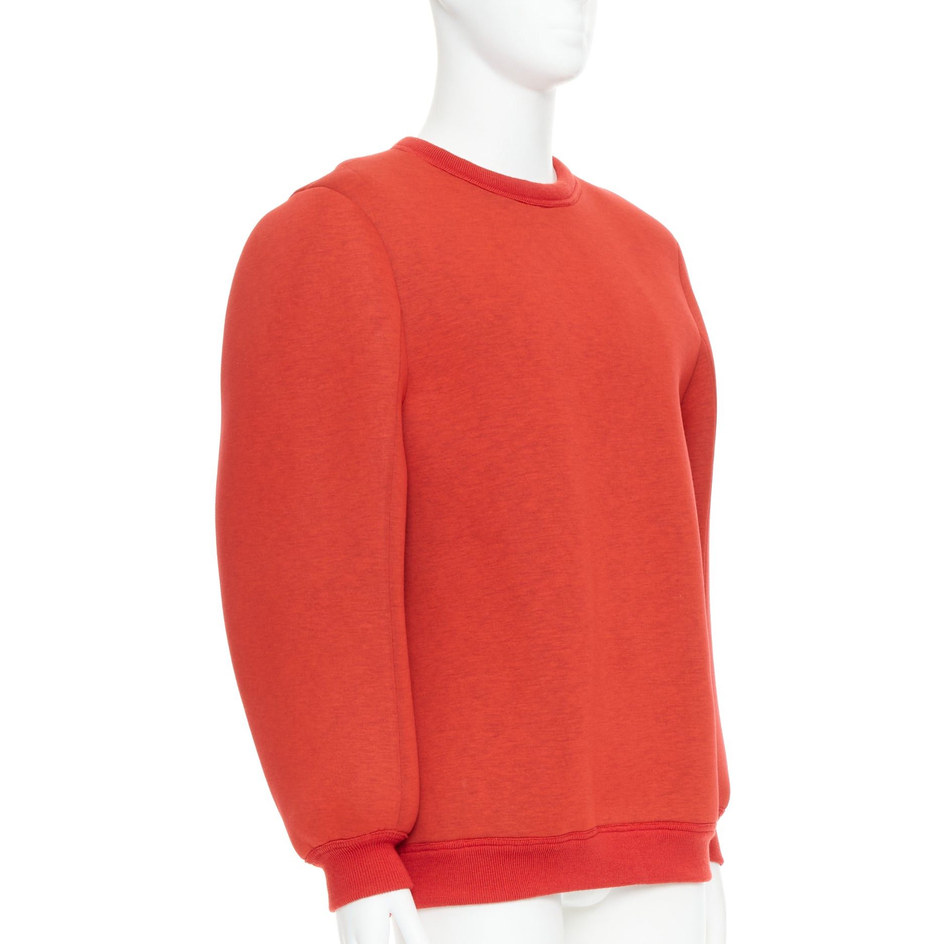 Maison Margiela MAISON MARGIELA 2010 red neoprene structured curved sleeve pullover jumper S Size US S / EU 44-46 / 1 - 1 Thumbnail