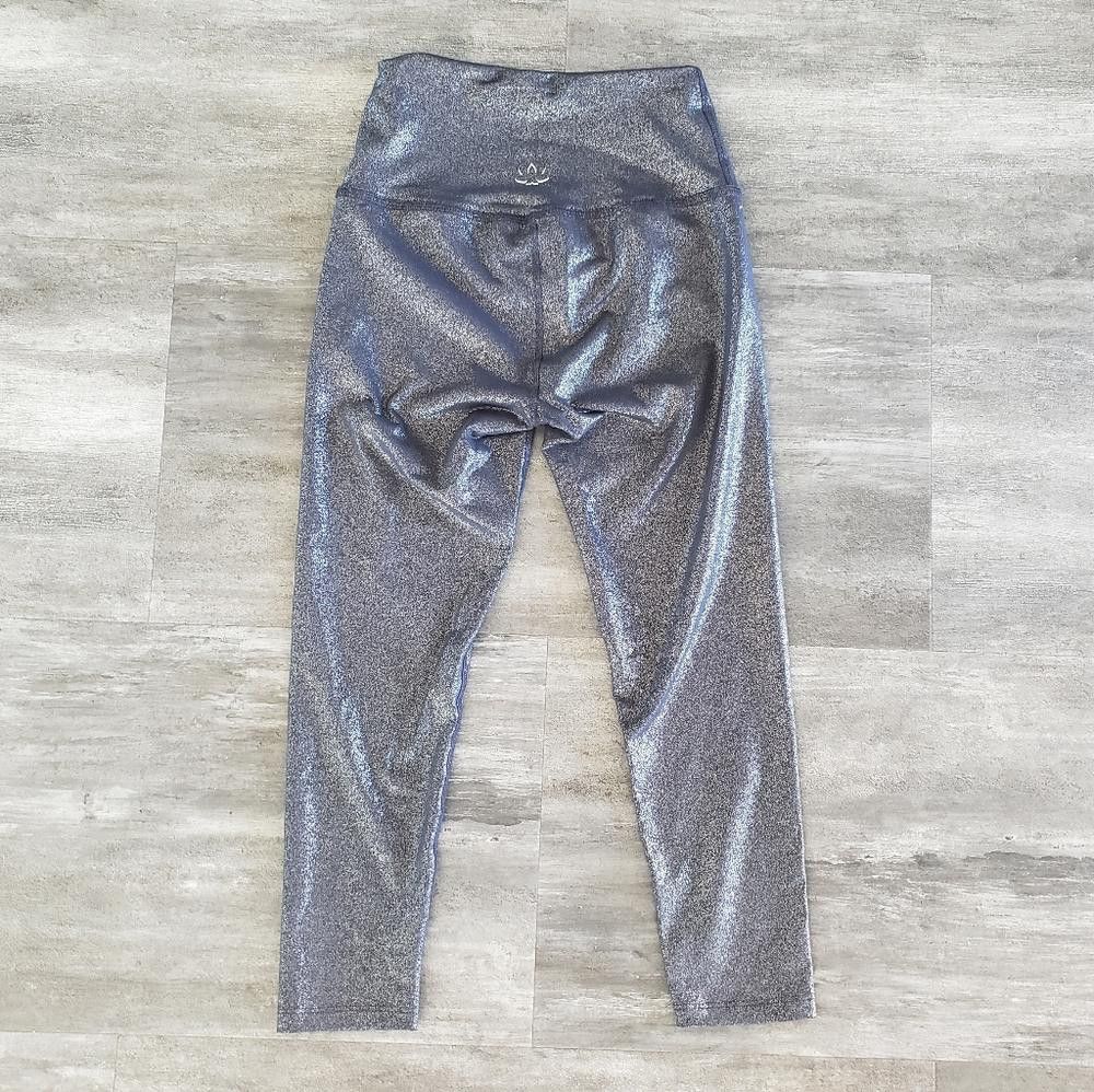 Designer Navy Nocturnal Shiny Twinkle BY Midi Legging Size 28" / US 6 / IT 42 - 2 Thumbnail