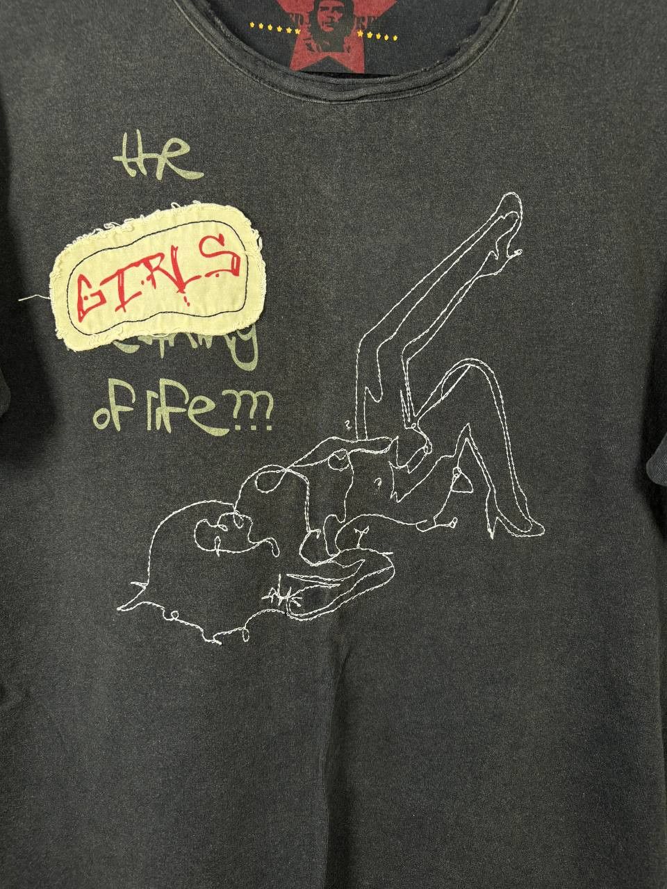 Vintage Vintage Washed Punk Tee - Girls Patch Graphic Size US XL / EU 56 / 4 - 5 Thumbnail