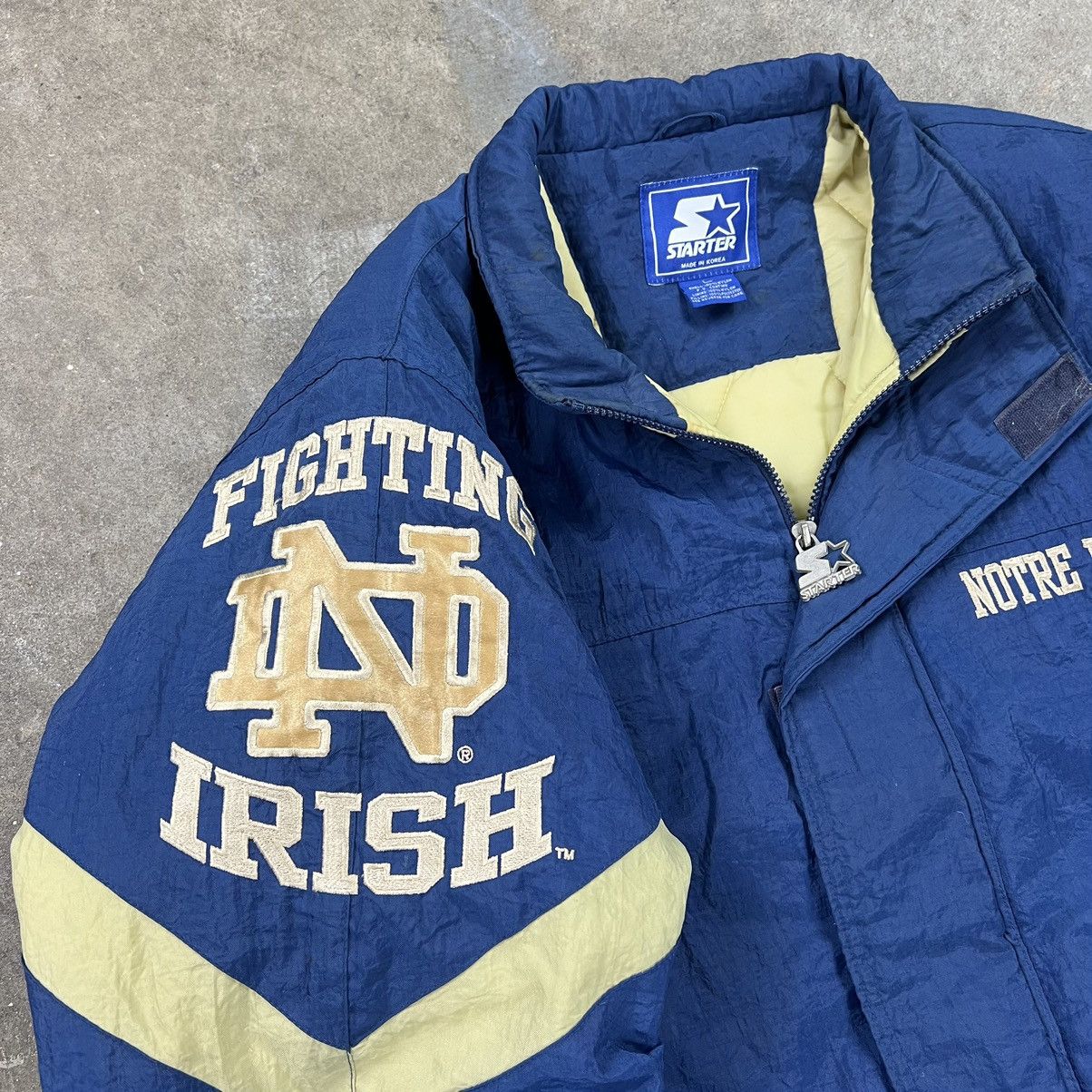 Starter × Vintage Vintage Notre Dame Starter Puffer Jacket Size US L / EU 52-54 / 3 - 7 Thumbnail