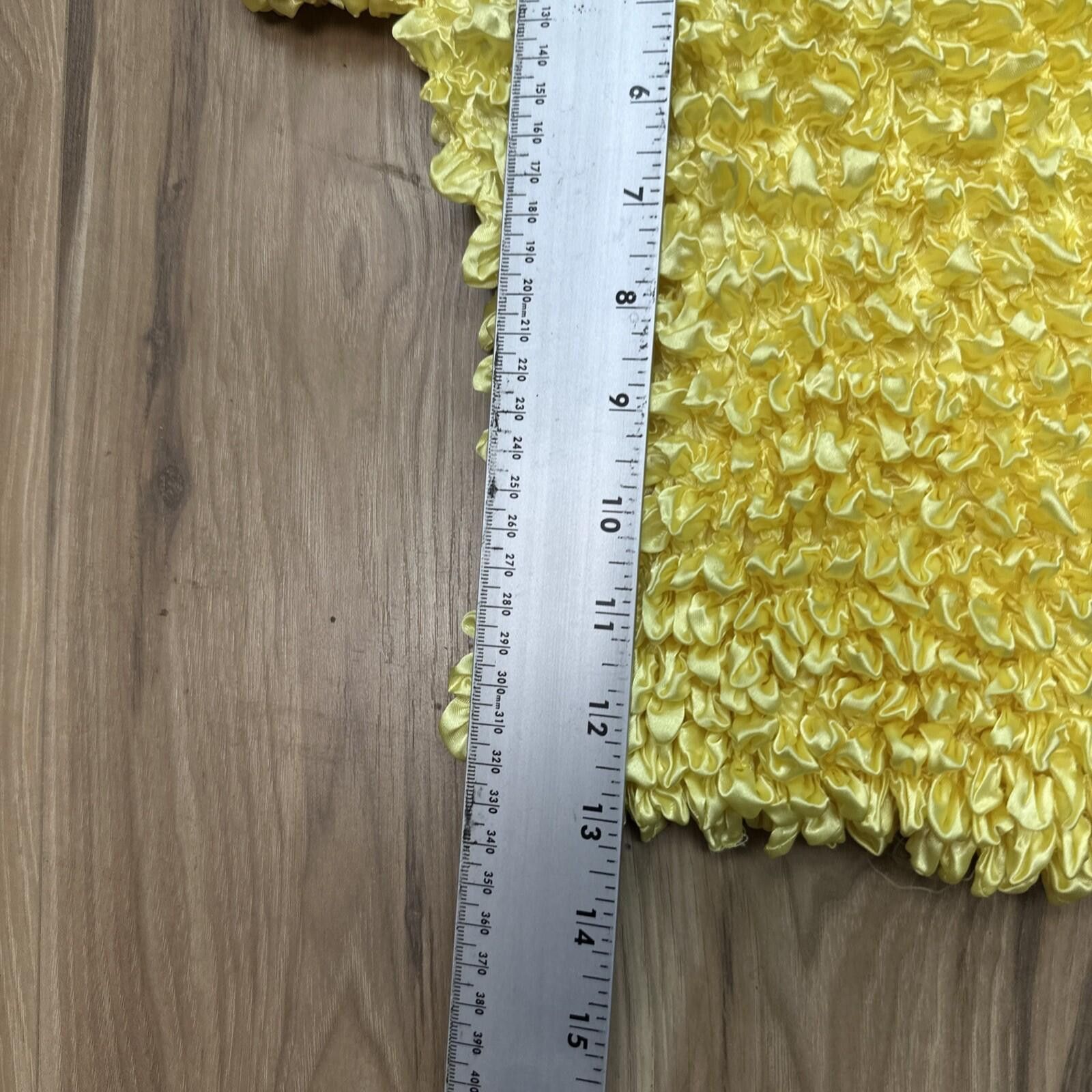FCUK Vintage Y2K 90s Satin Yellow Popcorn Magic Stretch Top Fairy Size ONE SIZE - 3 Thumbnail