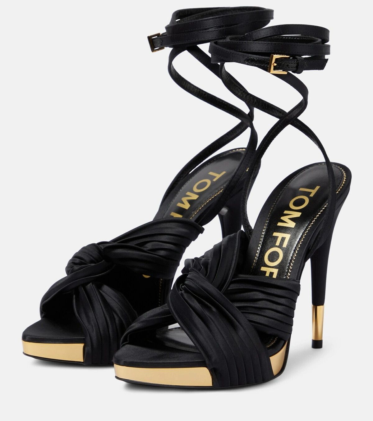 Tom Ford o1y0126 Ankle Strap Sandals in Black Size US 9 / IT 39 - 2 Thumbnail