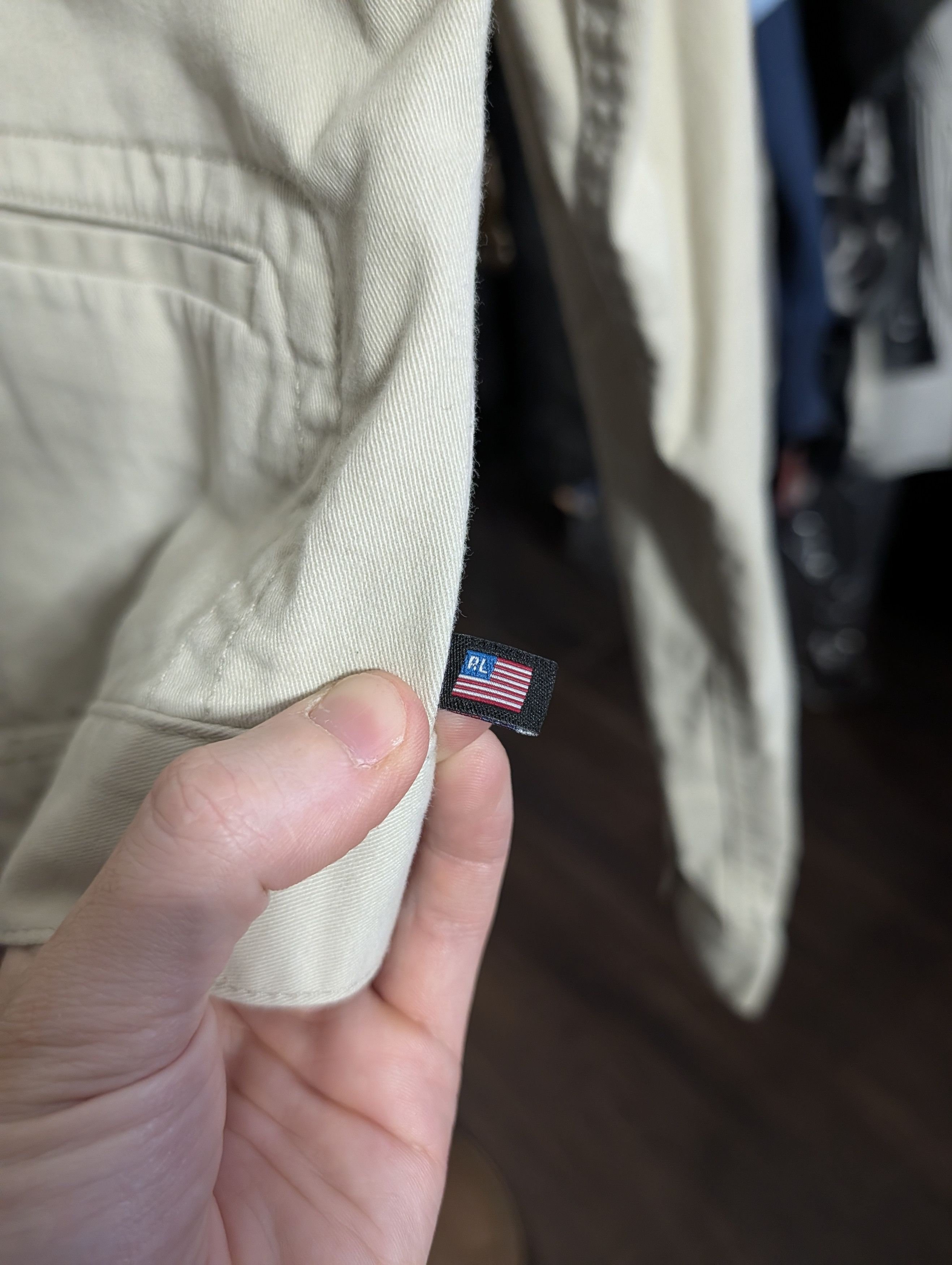 Polo Ralph Lauren Ivory white denim jean trucker jacket RL flag tag L Size L / US 10 / IT 46 - 8 Thumbnail