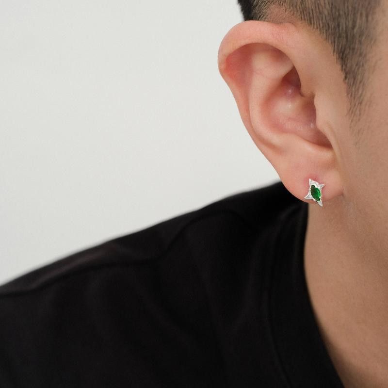Jewelry Modern Earrings One Pairs Chrome Jewelry Size ONE SIZE - 4 Thumbnail