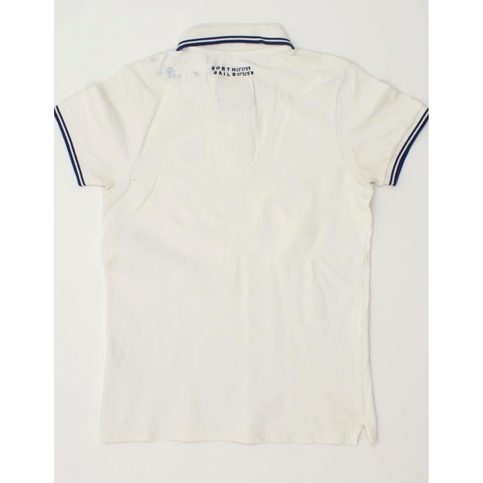Vintage NORTH SAILS Mens Polo Shirt White Cotton Small Size US S / EU 44-46 / 1 - 2 Thumbnail