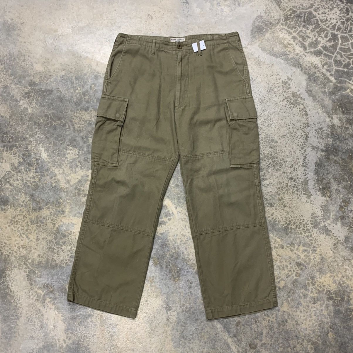 Japanese Brand × Vintage Vtg Blueway Clothing Uniform cargo double knee pants Size US 33 - 1 Thumbnail