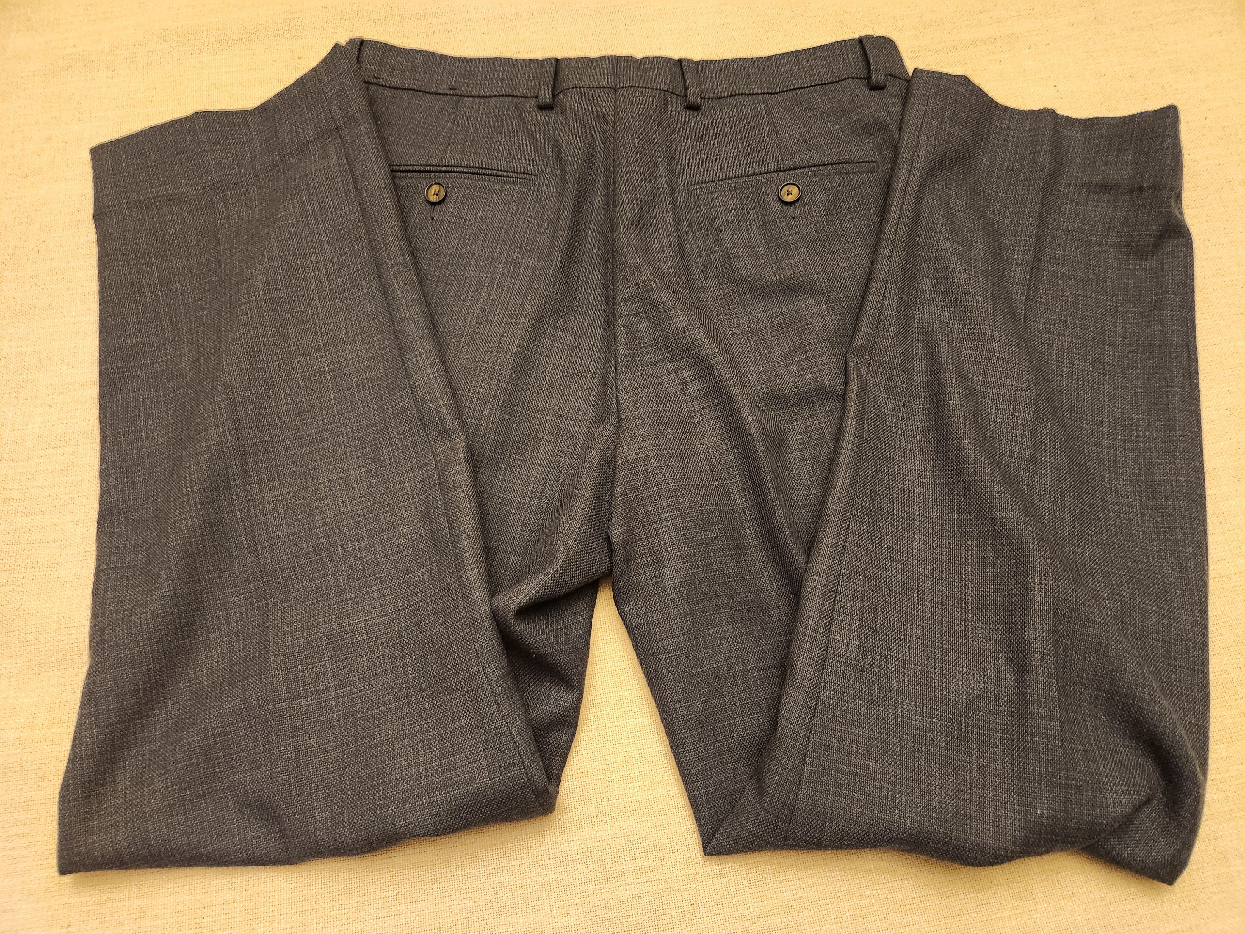 Hart Schaffner Marx NWOT Blue Straight Fit Pants 100% Wool Pleated Front Pants Size US 34 / EU 50 - 3 Thumbnail
