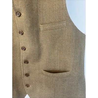 Ralph Lauren Ralph Lauren Black Label Silk/wool Vest Size L Khaki Size 38L - 4 Thumbnail