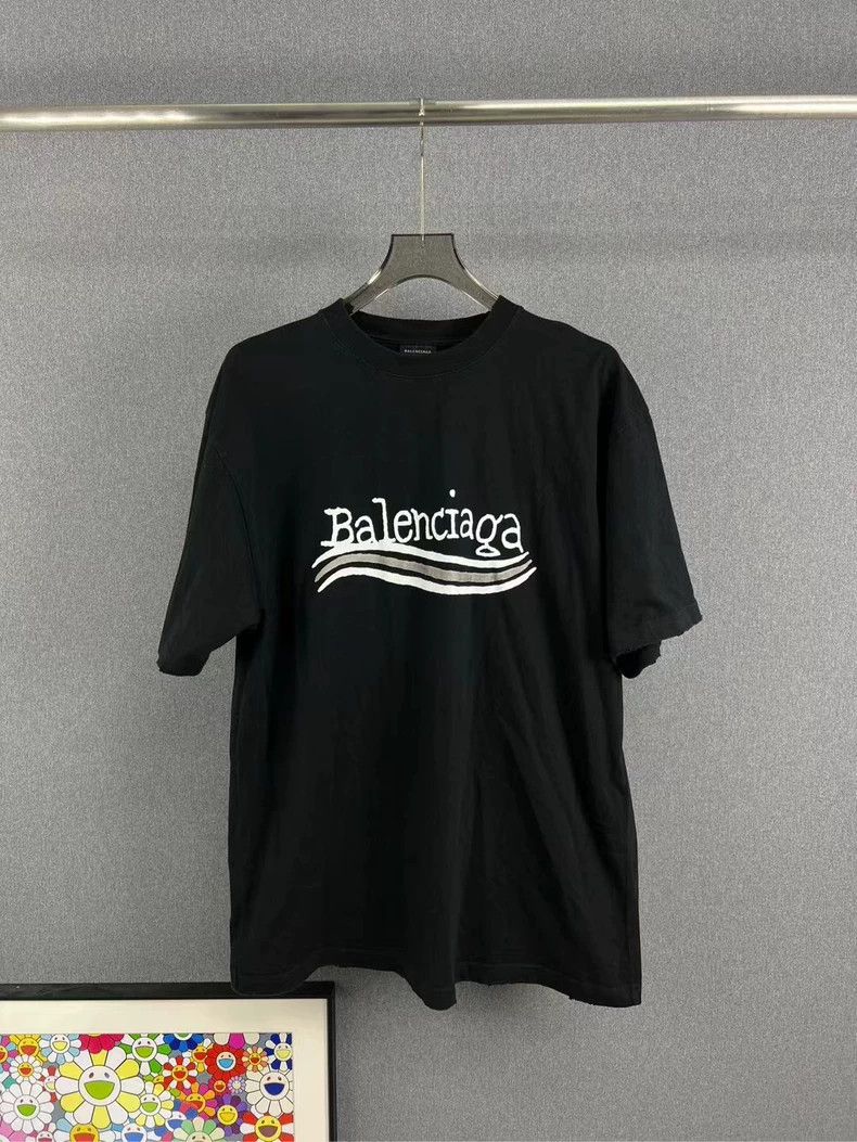 Balenciaga Doodle Cola Wave Print Short Sleeve