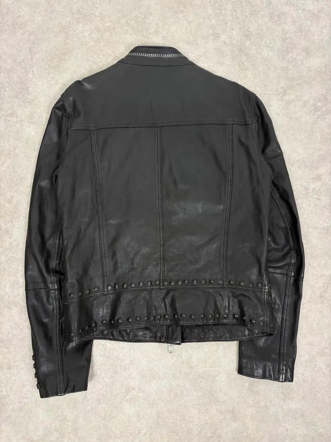 Marithe + Francois Girbaud 2000s Marithé + François Girbaud Black Studded Biker Leather Jacket Size US M / EU 48-50 / 2 - 6 Thumbnail
