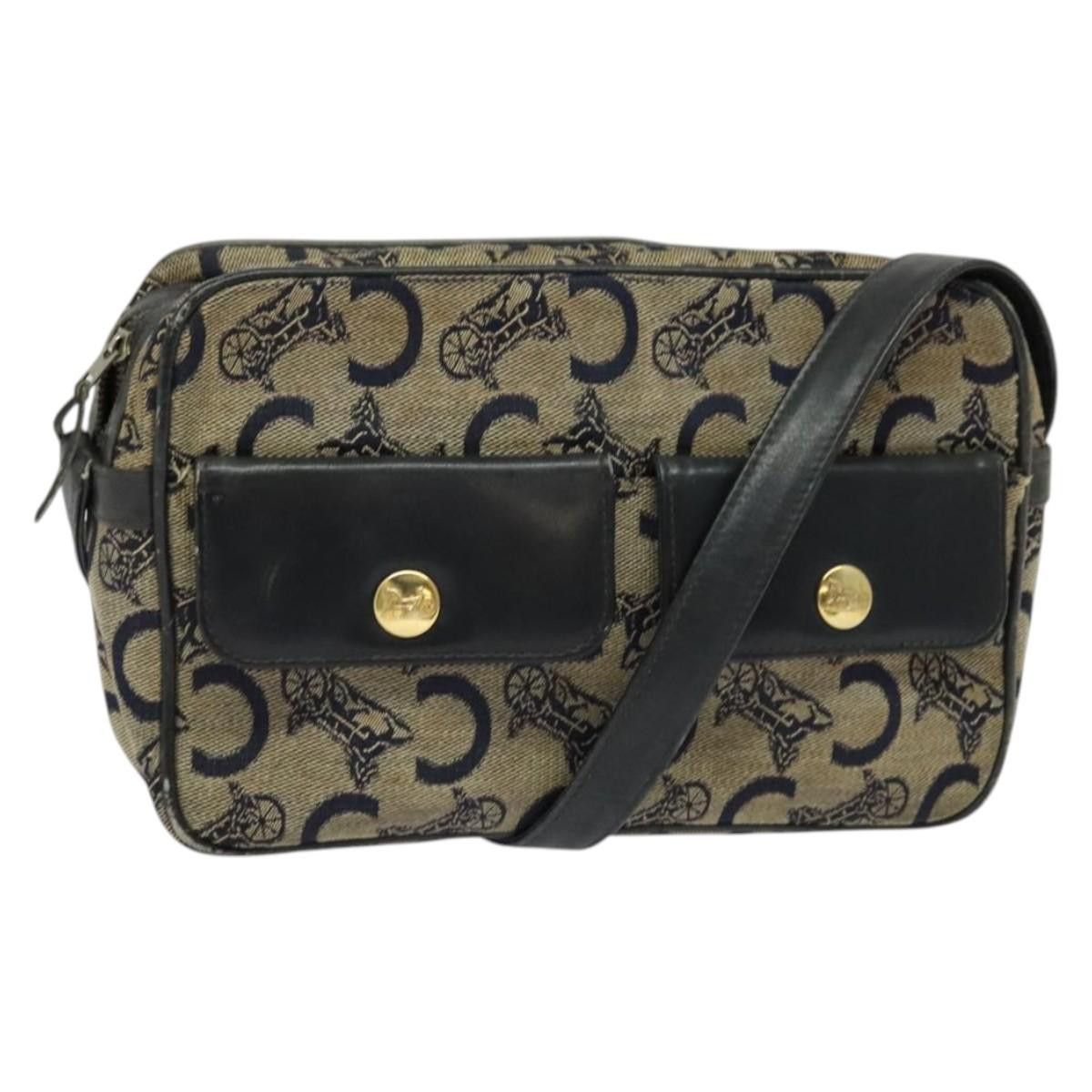Celine CELINE C Sulky Shoulder Bag Canvas Navy Gold Size ONE SIZE - 1 Thumbnail