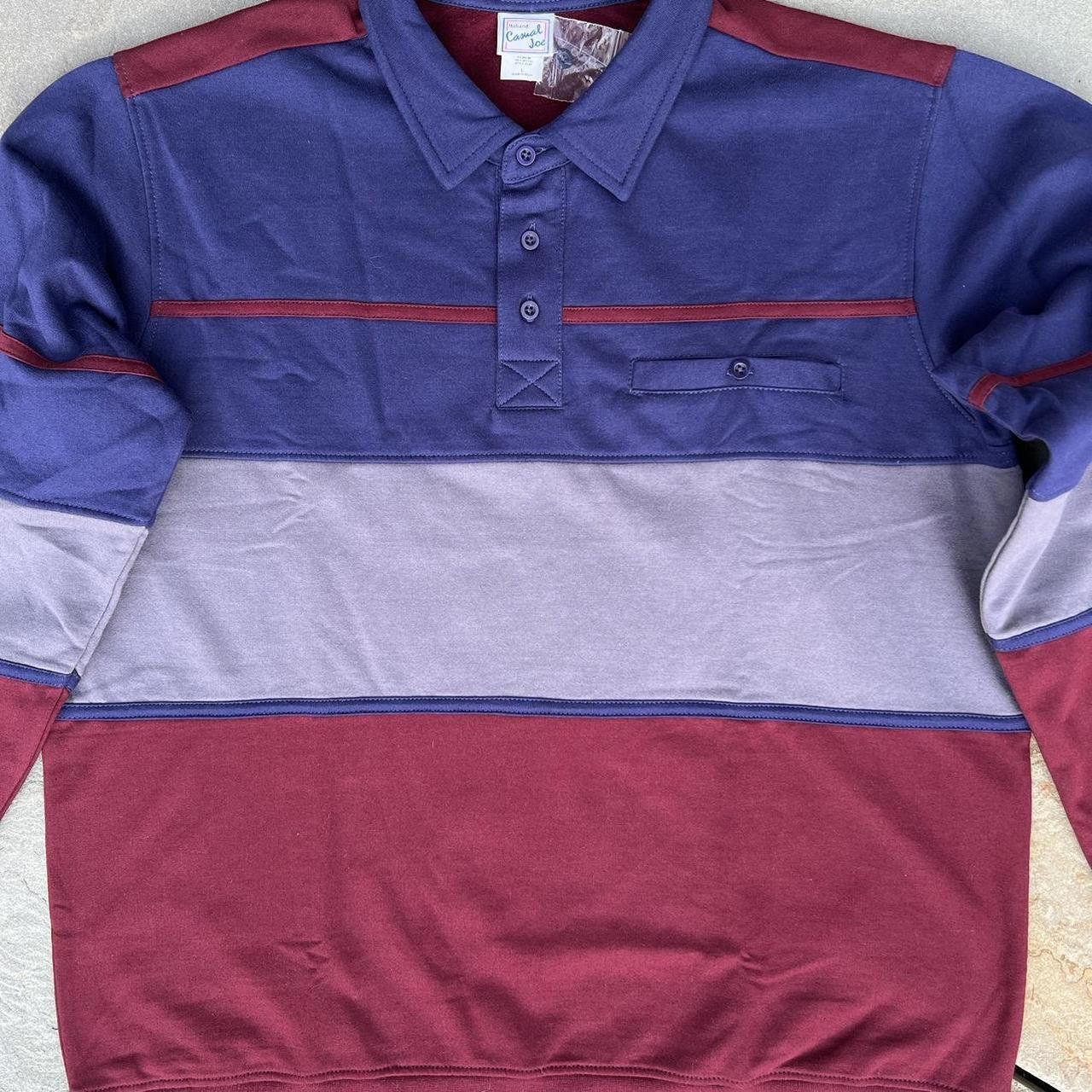 Haband NWT Y2K Colorblock Long Sleeve Polo Sweater Size US L / EU 52-54 / 3 - 4 Thumbnail