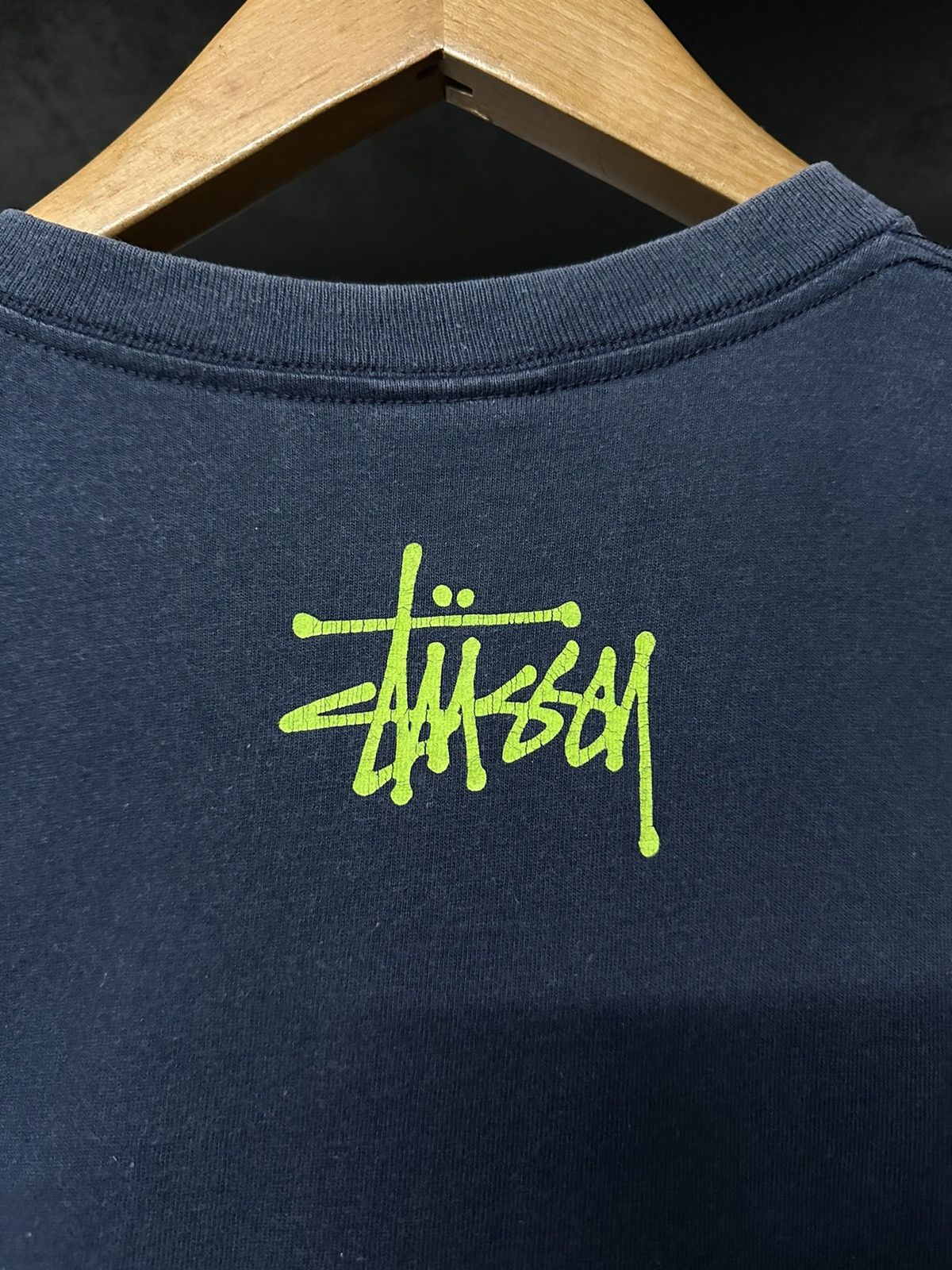 Stussy × Vintage Thrashed Vintage Stussy Fresh Gear Sun Faded Streetwear Tee Size US L / EU 52-54 / 3 - 8 Thumbnail