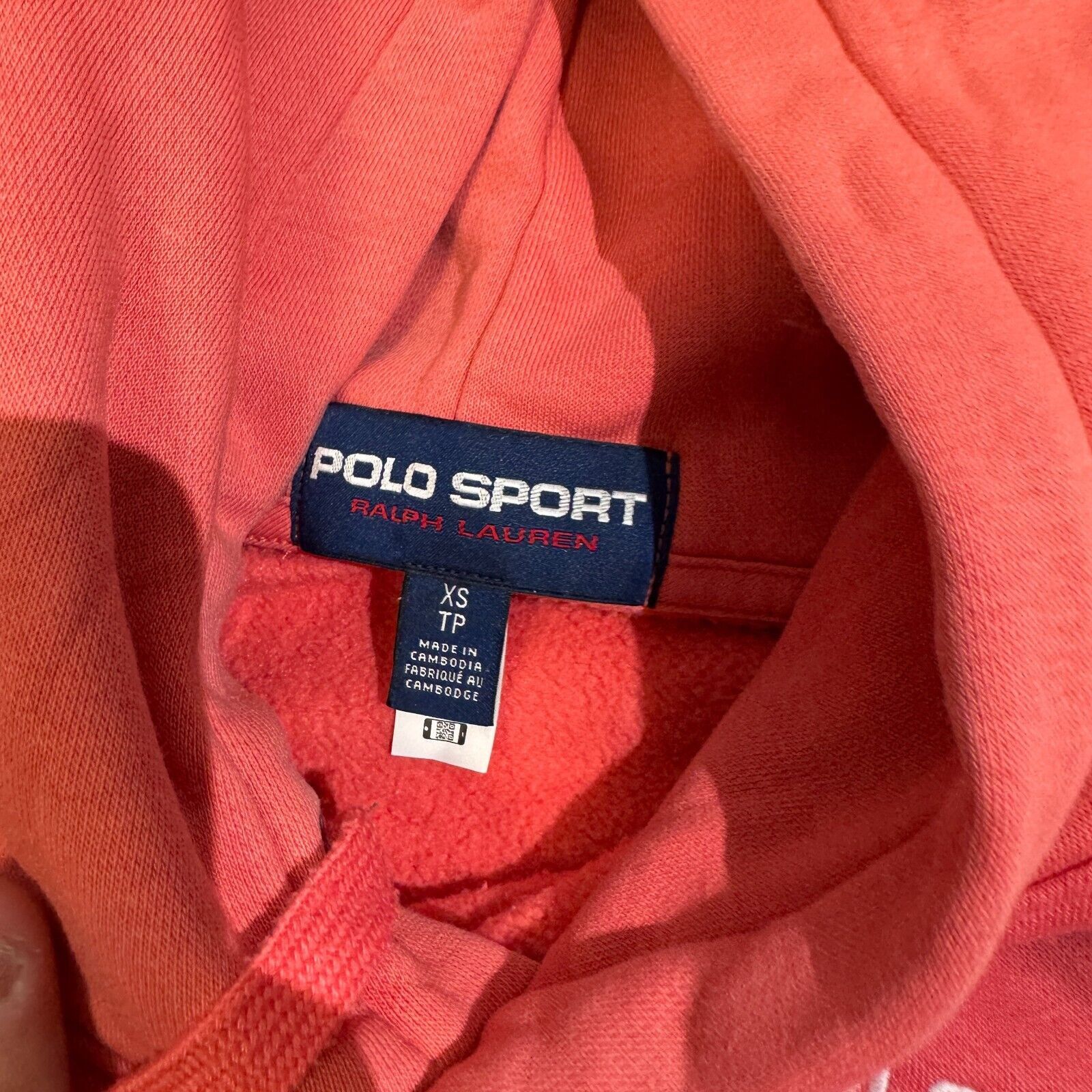 Polo Ralph Lauren Vintage Ralph Lauren Unisex Pink Cotton Hoodie Size XS Polo Size US XS / EU 42 / 0 - 7 Thumbnail