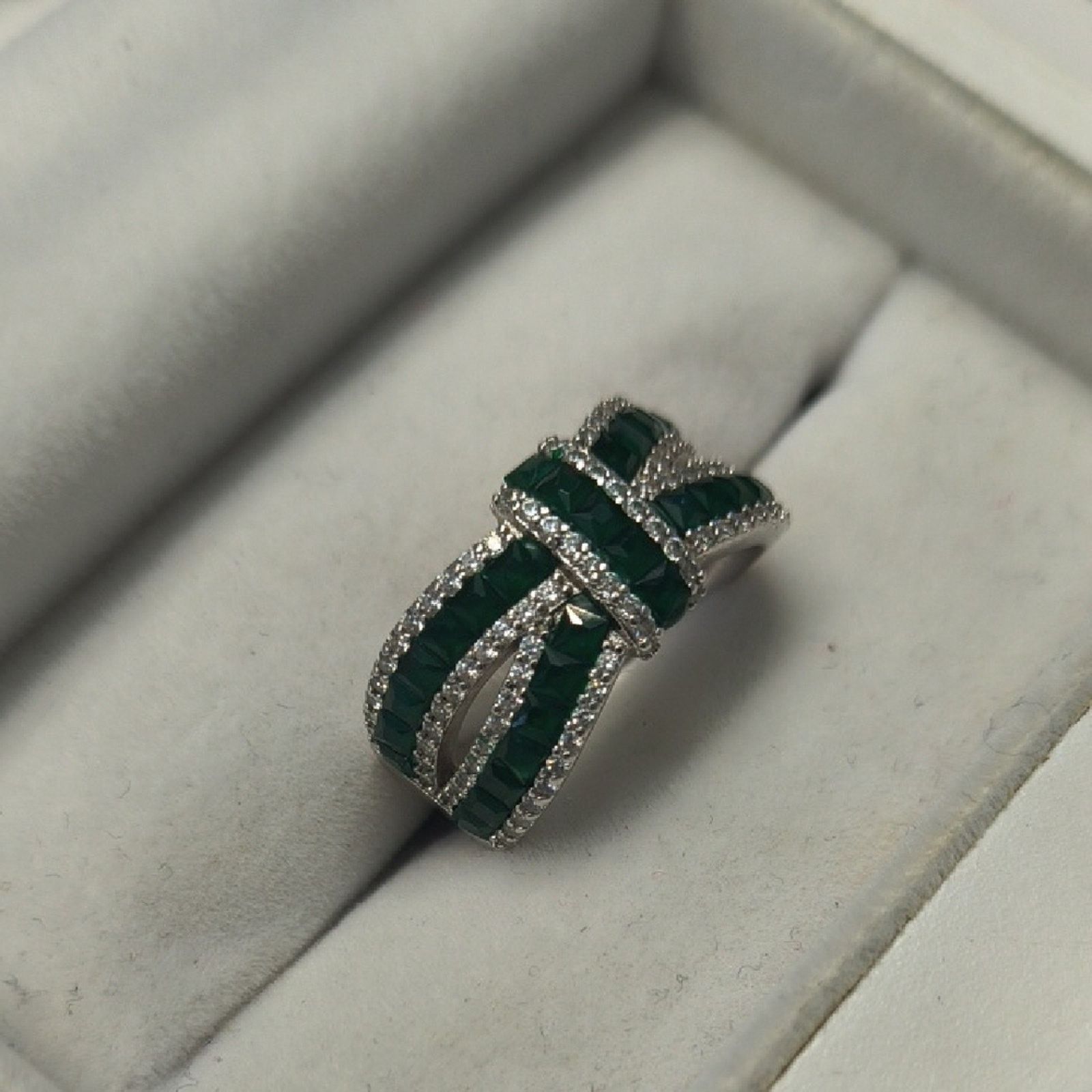 Other D-Joy Sterling Created Diamonds Crossover Ring - Size 7 Size ONE SIZE - 7 Thumbnail