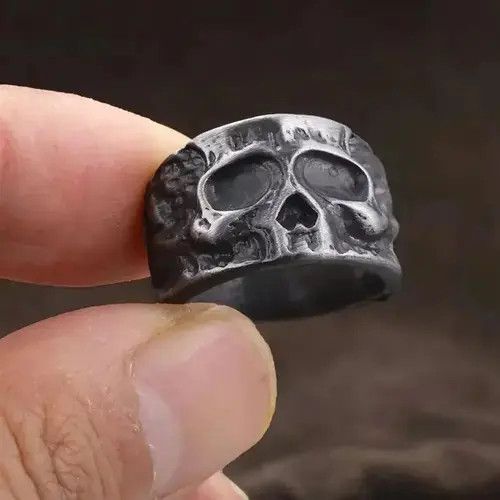Jewelry Retro Skull Ring Size ONE SIZE - 3 Thumbnail