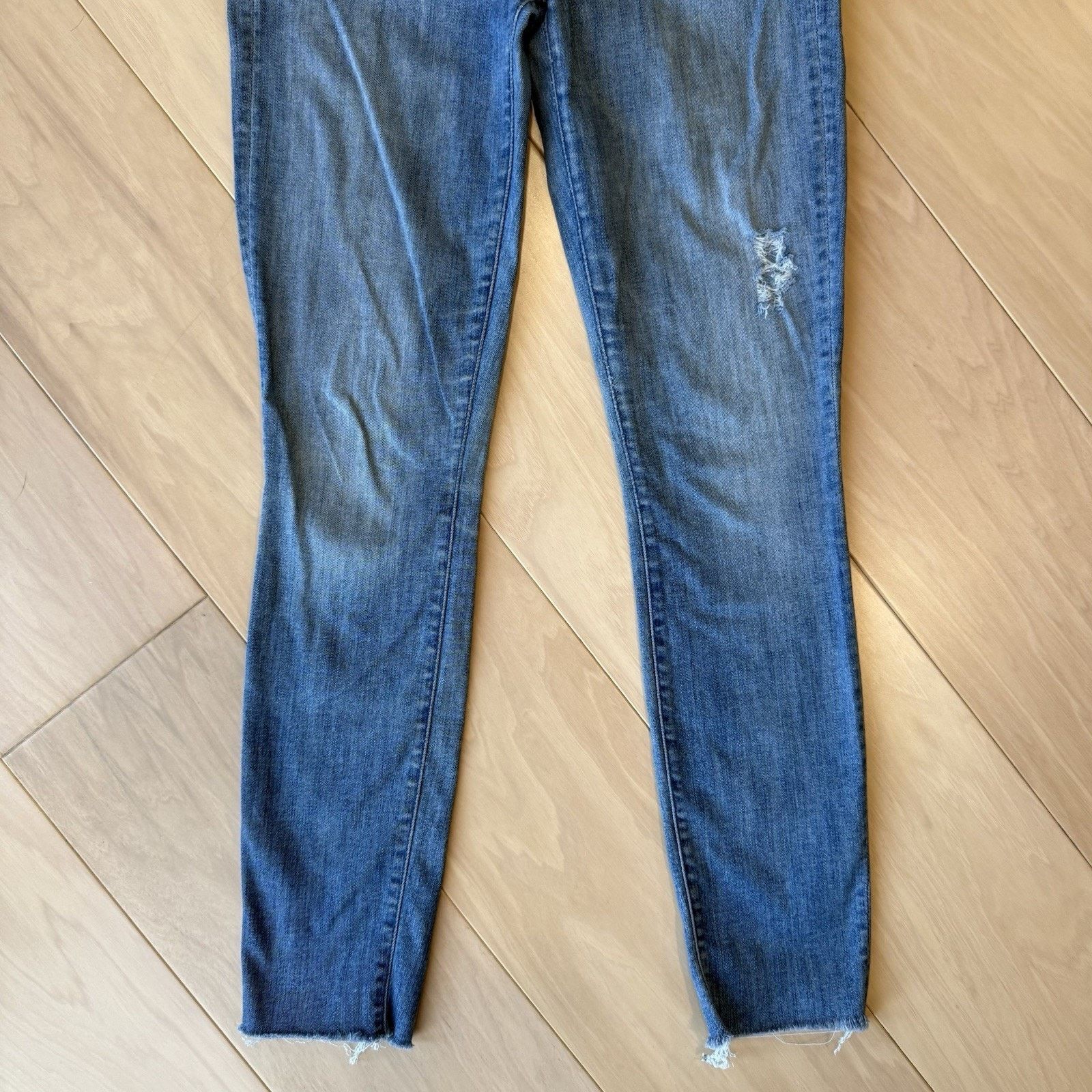 MOTHER Mother The Stunner Jeans Women's 26 Blue Ankle Fray Glam Size 26" / US 2 / IT 38 - 4 Thumbnail