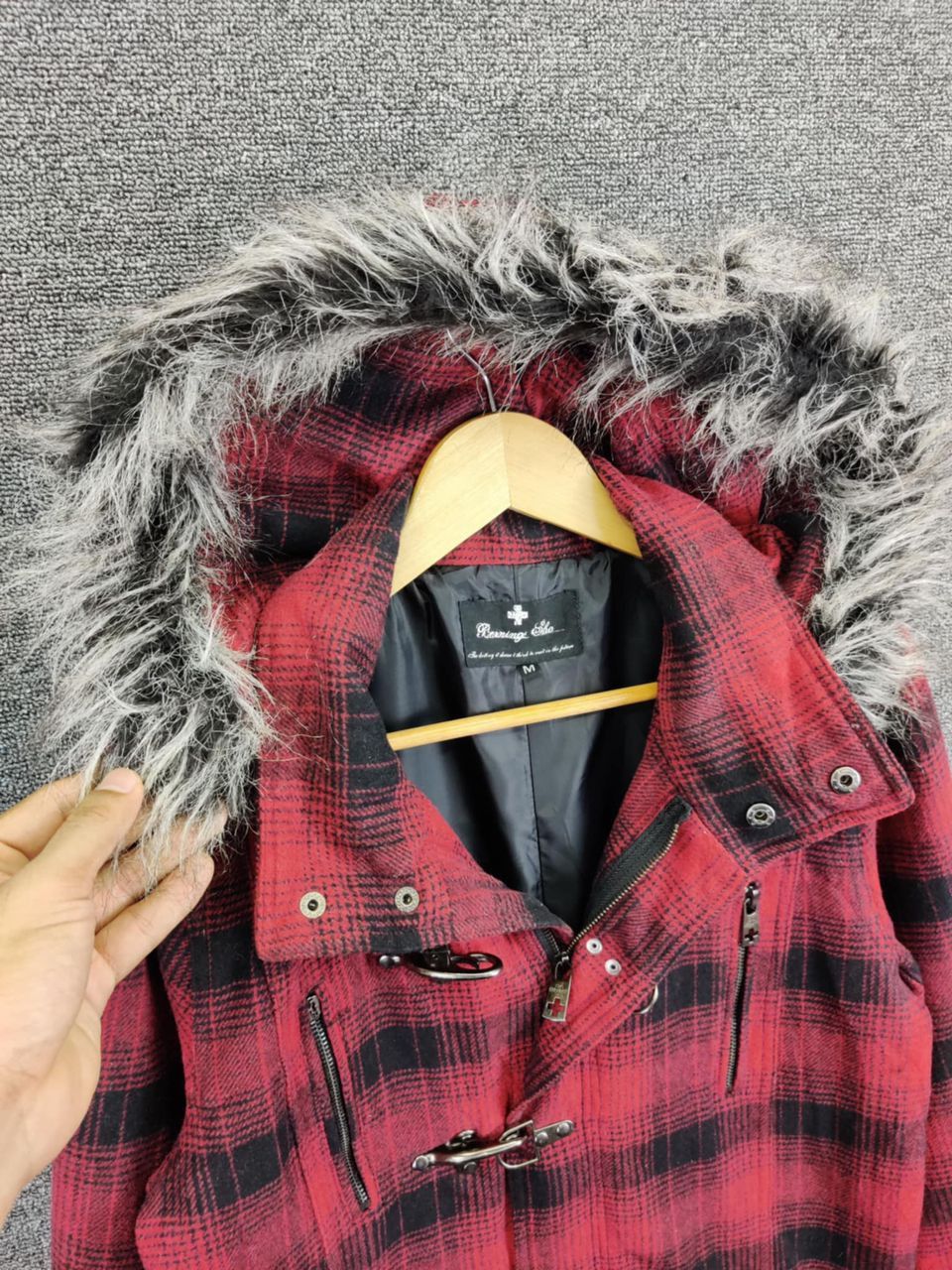 BERNINGS SHO Vintage Berning Sho Plaid Fireman Wool Parka Fishtail Jacket Size US M / EU 48-50 / 2 - 8 Thumbnail