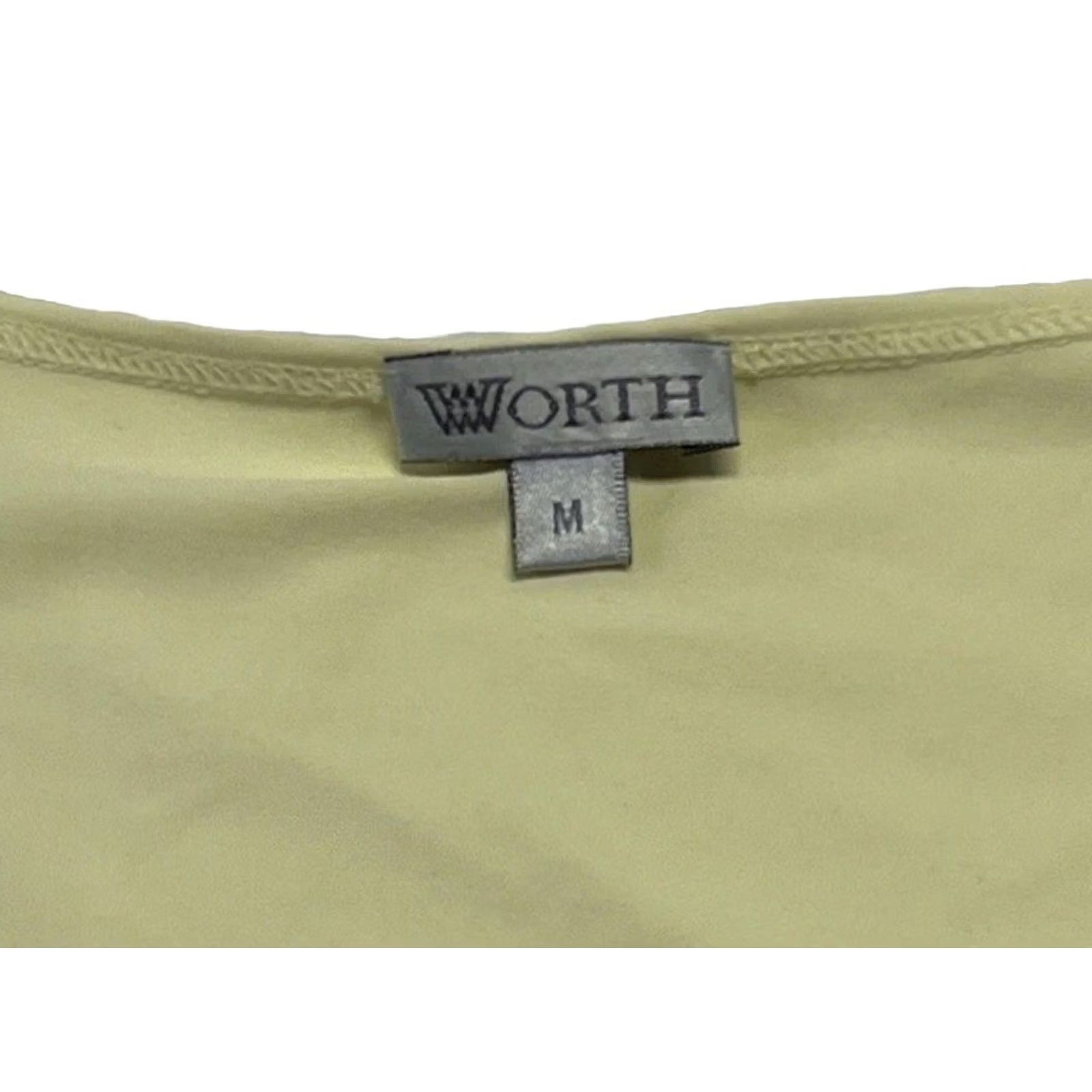 Vintage Worth Tank Tunic M Sleeveless Scoop Neck Knit A-Line Yellow Designer USA Women’s Minimalist Tank Top Size M / US 6-8 / IT 42-44 - 4 Thumbnail