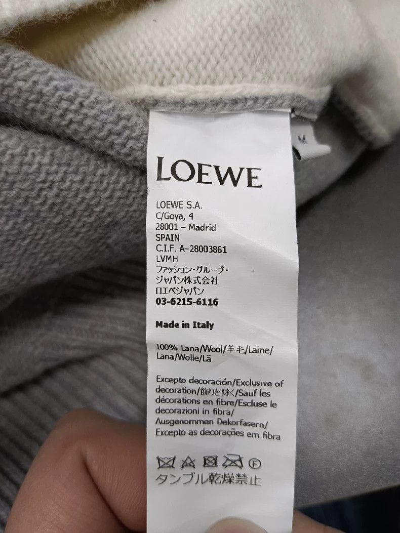 Loewe LOEWE Spliced knitted pullover sweater red and white color Size M / US 6-8 / IT 42-44 - 5 Thumbnail