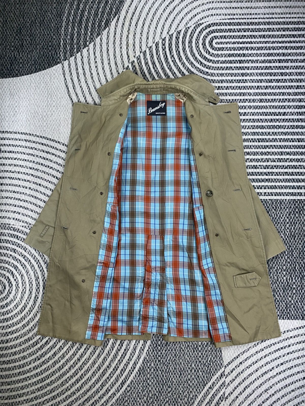 Beams Plus 🔥🔥Beams Boy Plaid Lining With Belted Trench Coat Jacket Size US S / EU 44-46 / 1 - 6 Thumbnail