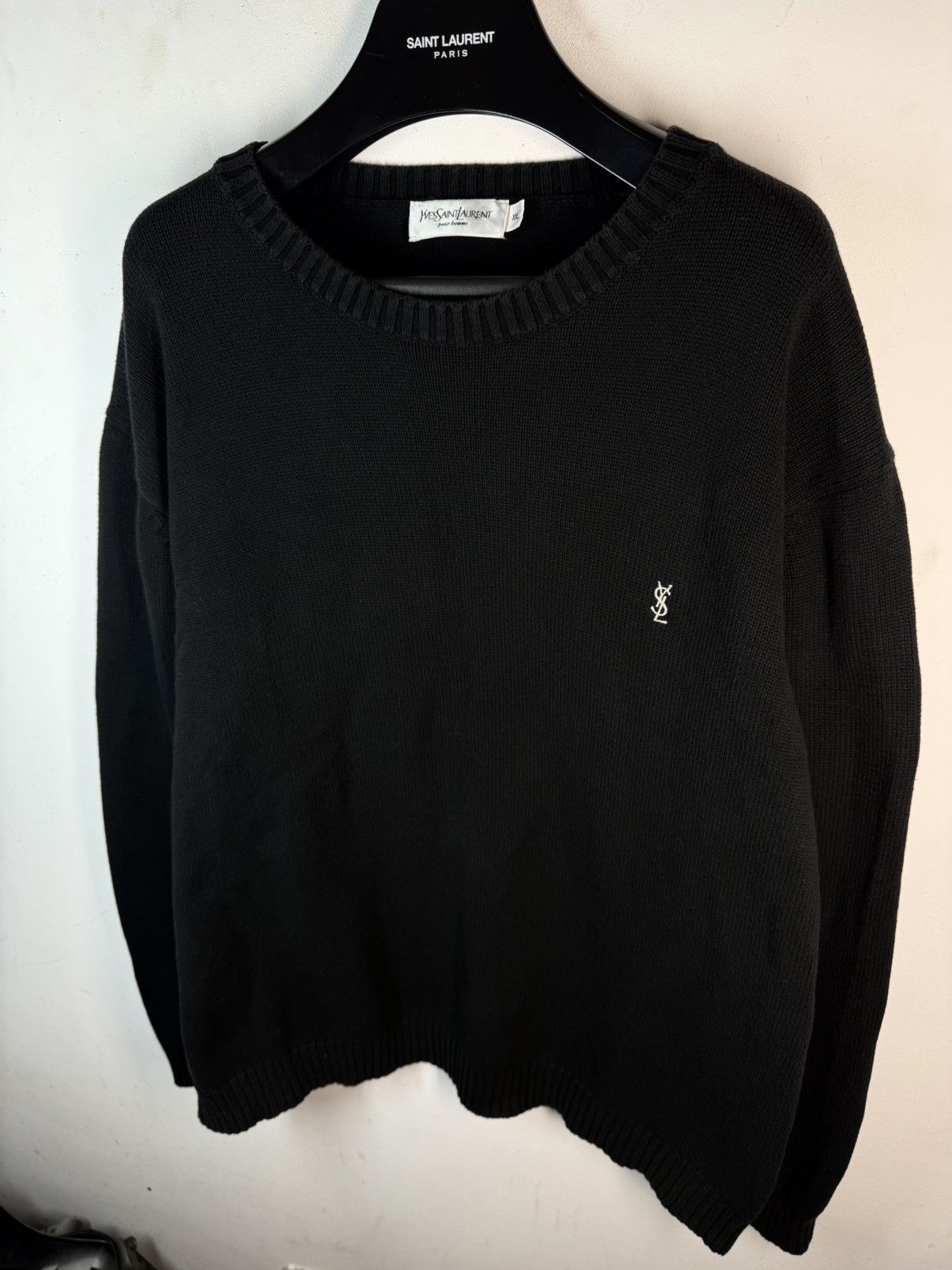 Yves Saint Laurent Black YSL Sweater Knit Yves Saint Laurent Sweater Size US XXL / EU 58 / 5 - 15 Thumbnail