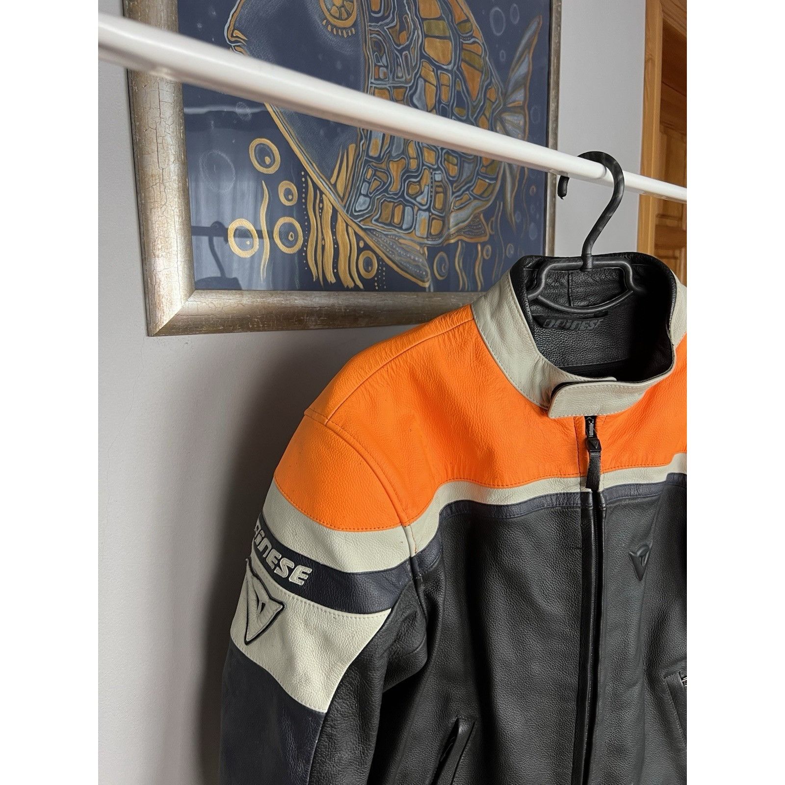 Dainese Dainese Armored Blue Orange Leather Motorcycle Jacket Men`s Size US M / EU 48-50 / 2 - 3 Thumbnail