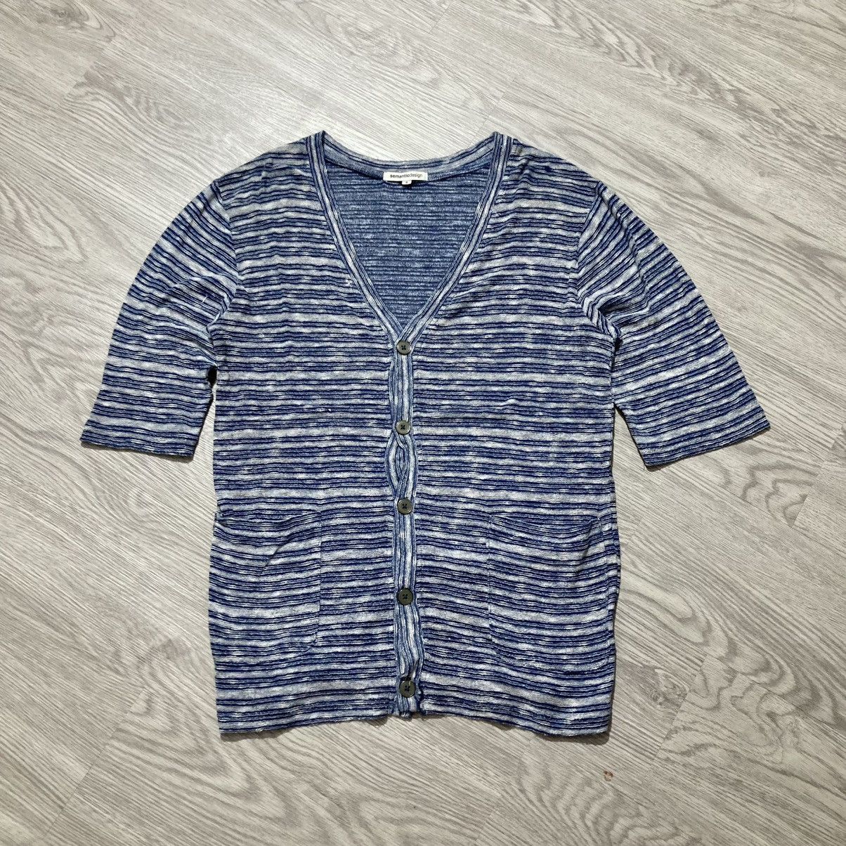 Japanese Brand 2000s Semanticdesign Knitted Cardigan Striped Lgb Style Size US S / EU 44-46 / 1 - 1 Thumbnail