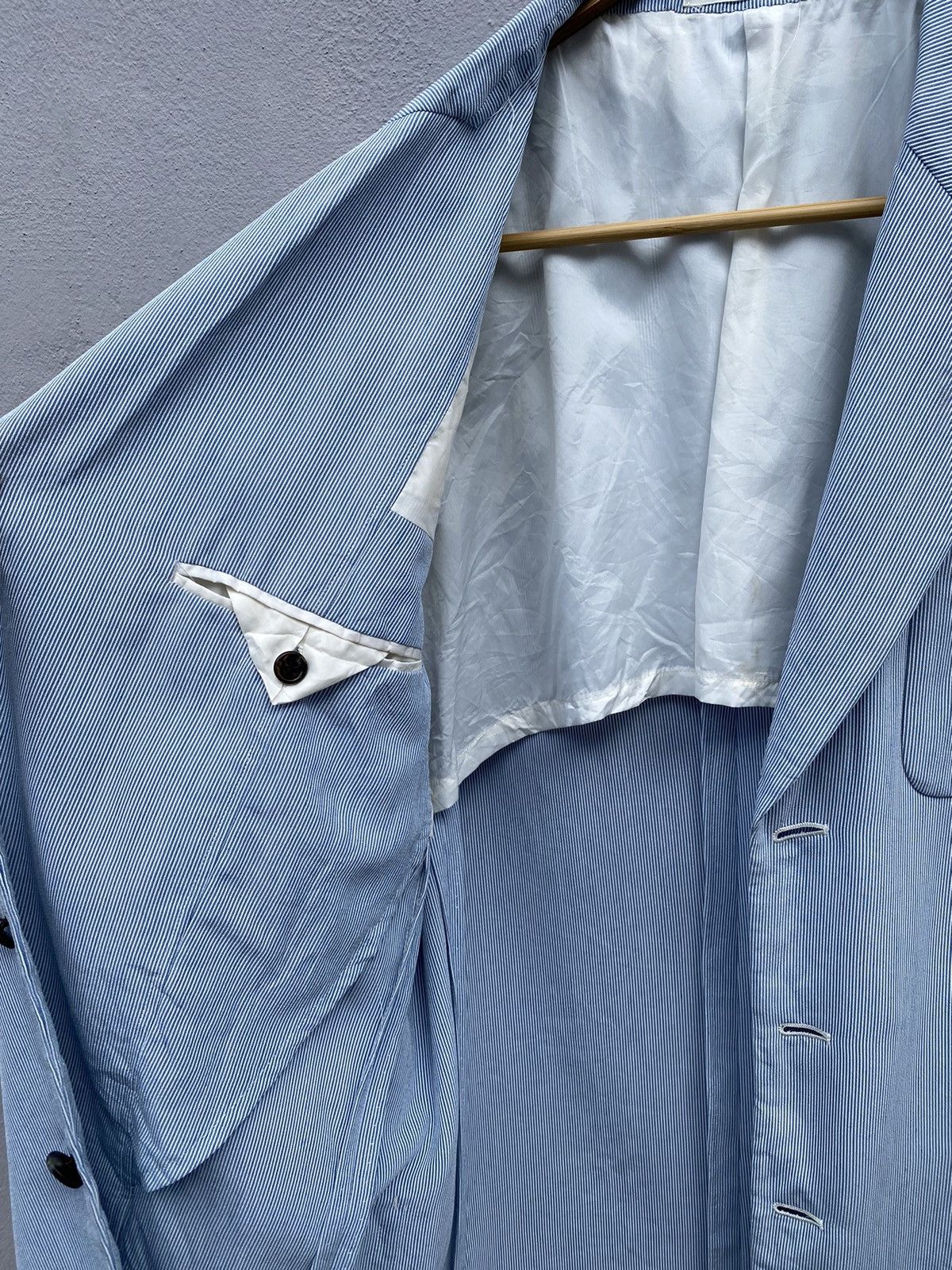 Christian Dior Monsieur Christian DIOR Monsieur Blue Pin Stripes Blazer Size 40L - 17 Thumbnail