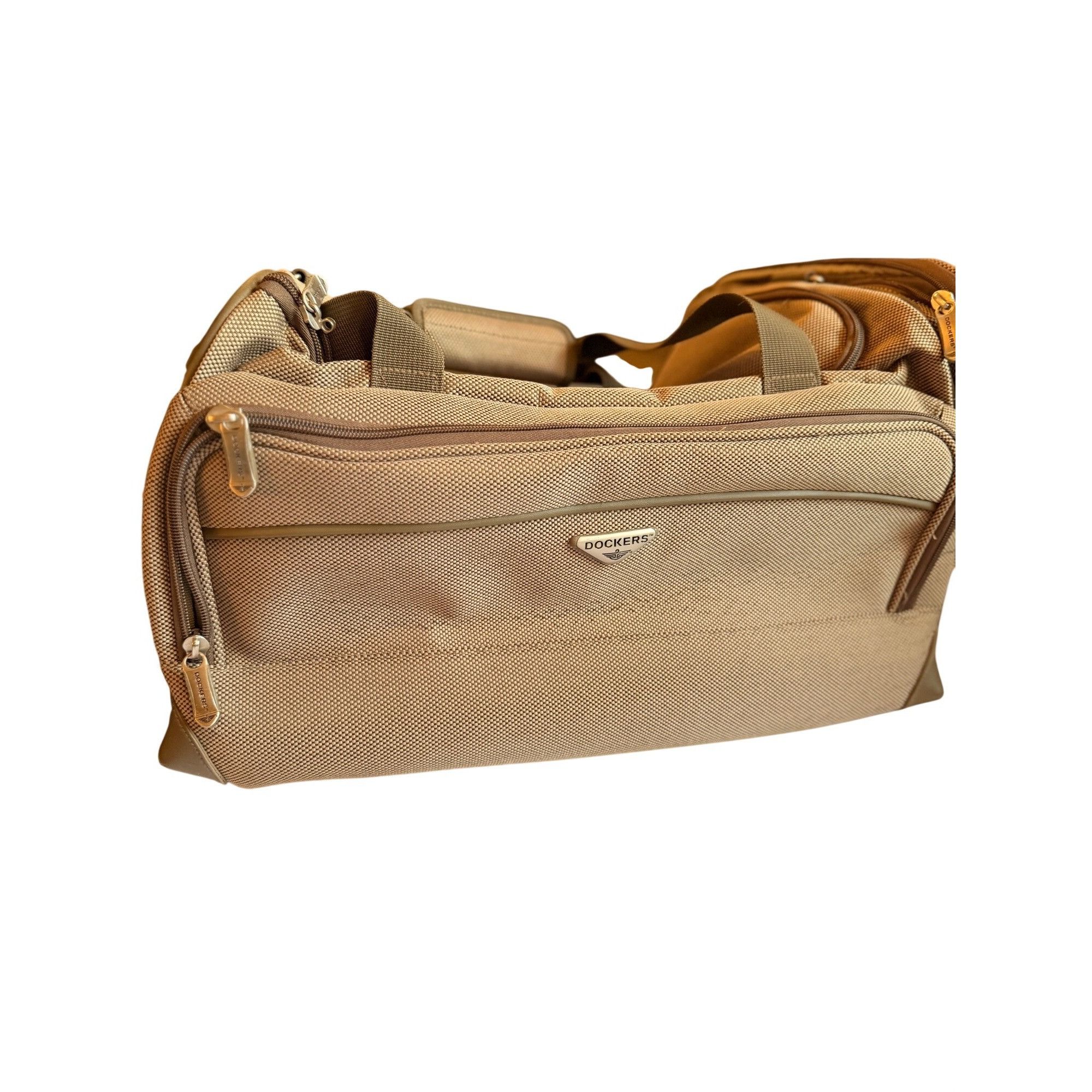 Dockers Dockers Beige Rolling Duffel Bag With Telescopic Handle & Mu Size ONE SIZE - 17 Thumbnail