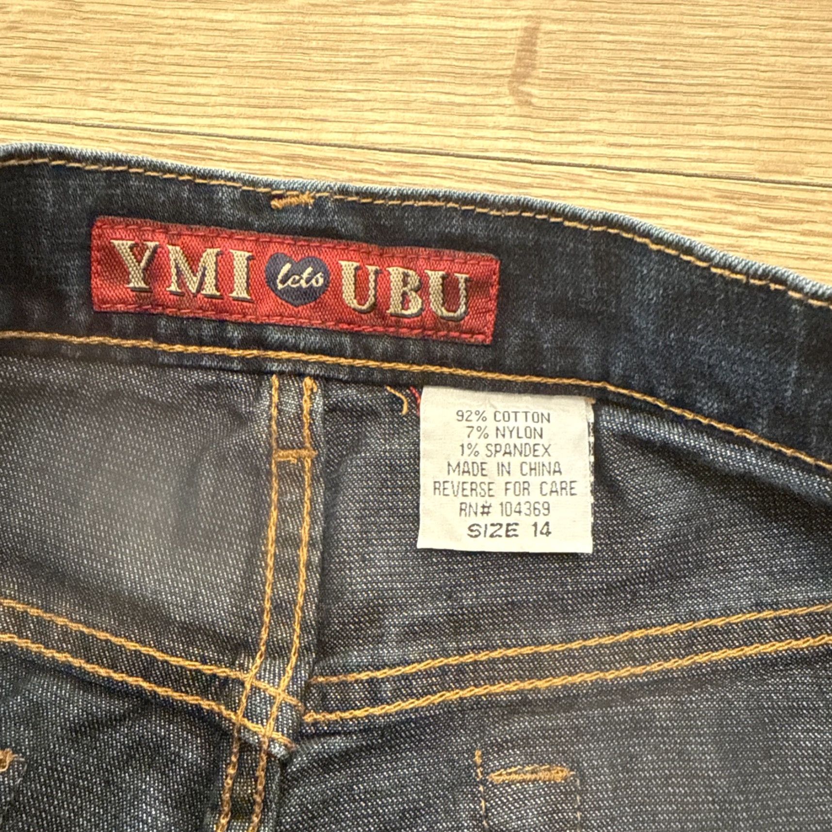 Vintage VINTAGE YMI Women's Jeans Size 14 High Rise Dark Wash Flared Denim Pants Size 38" / US 16 / IT 52 - 2 Thumbnail