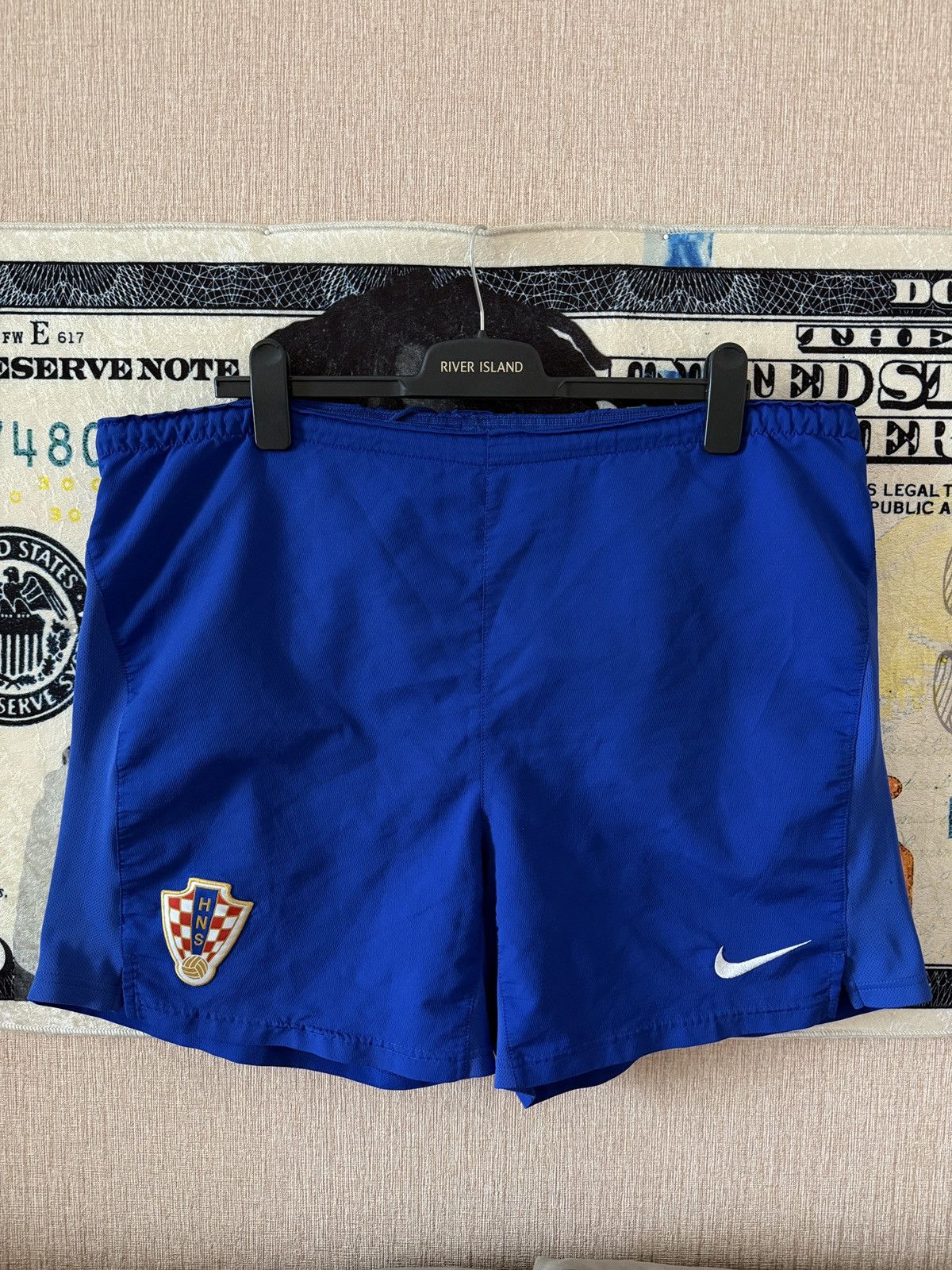 Nike Nike Croatia Football Shorts Blue Soccer National Team Size US 34 / EU 50 - 2 Thumbnail