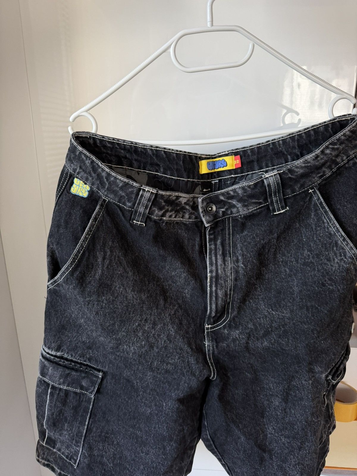Empyre Empyre Cargo Relaxed Baggy Regular Denim Shorts Size US 32 / EU 48 - 16 Thumbnail