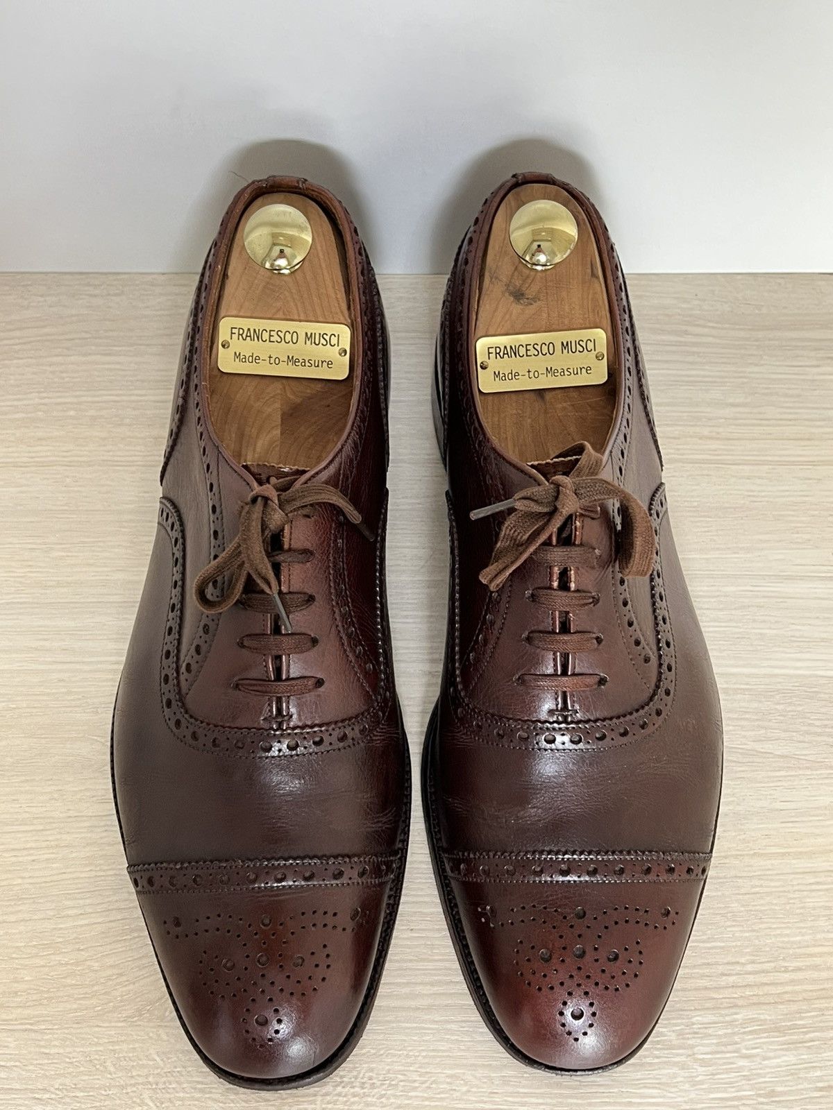 Church's Church's Custom Grade Brown Leather Semi-Brogue Oxfords Size US 9.5 / EU 42-43 - 6 Thumbnail