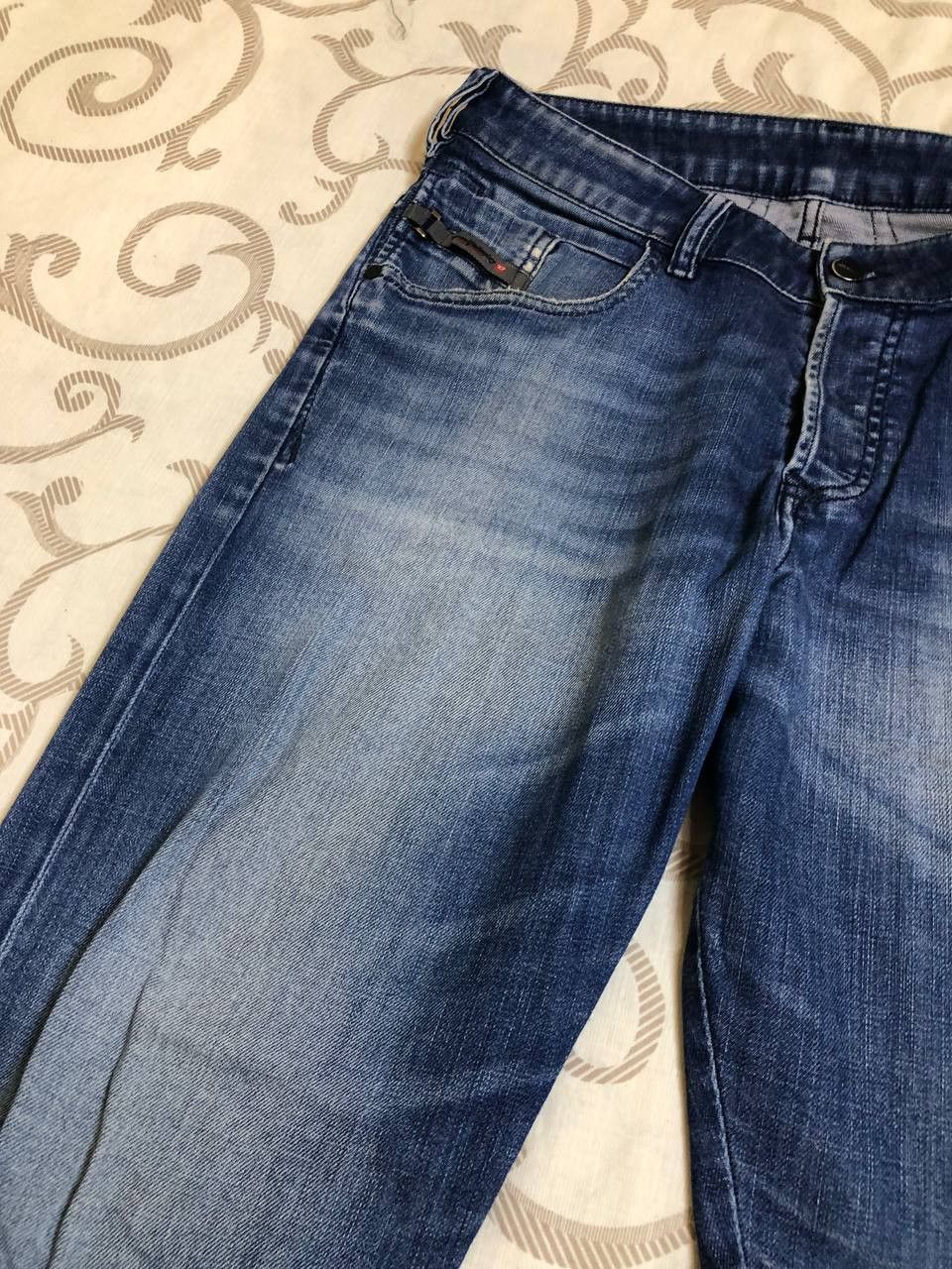 Diesel Diesel D-Bazer Tapered Distressed Dark Blue Jeans Size US 31 - 11 Thumbnail