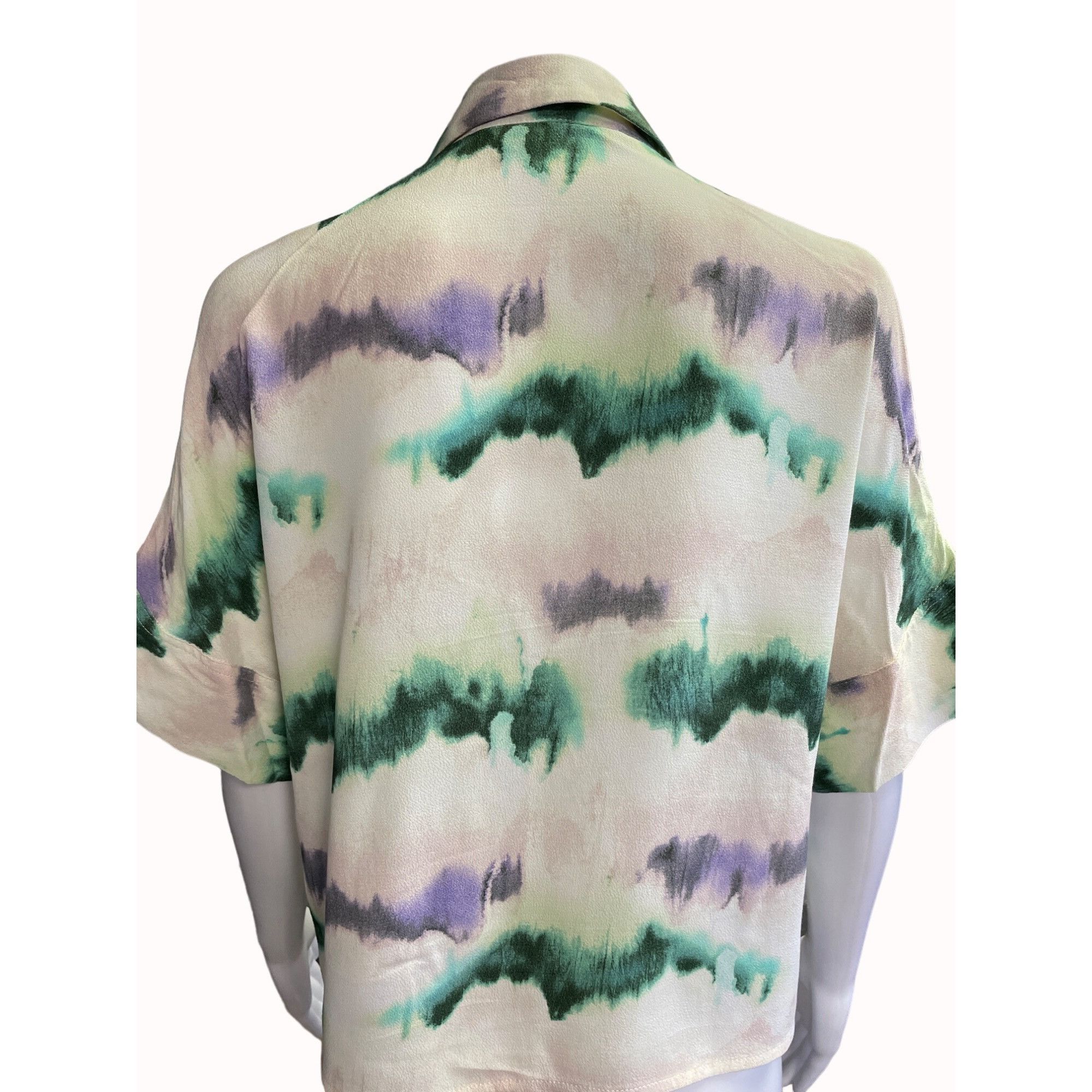 Other Zara Women's Cream Multi Color Shirt & Short Set Size XS SKU Size XS / US 0-2 / IT 36-38 - 3 Thumbnail