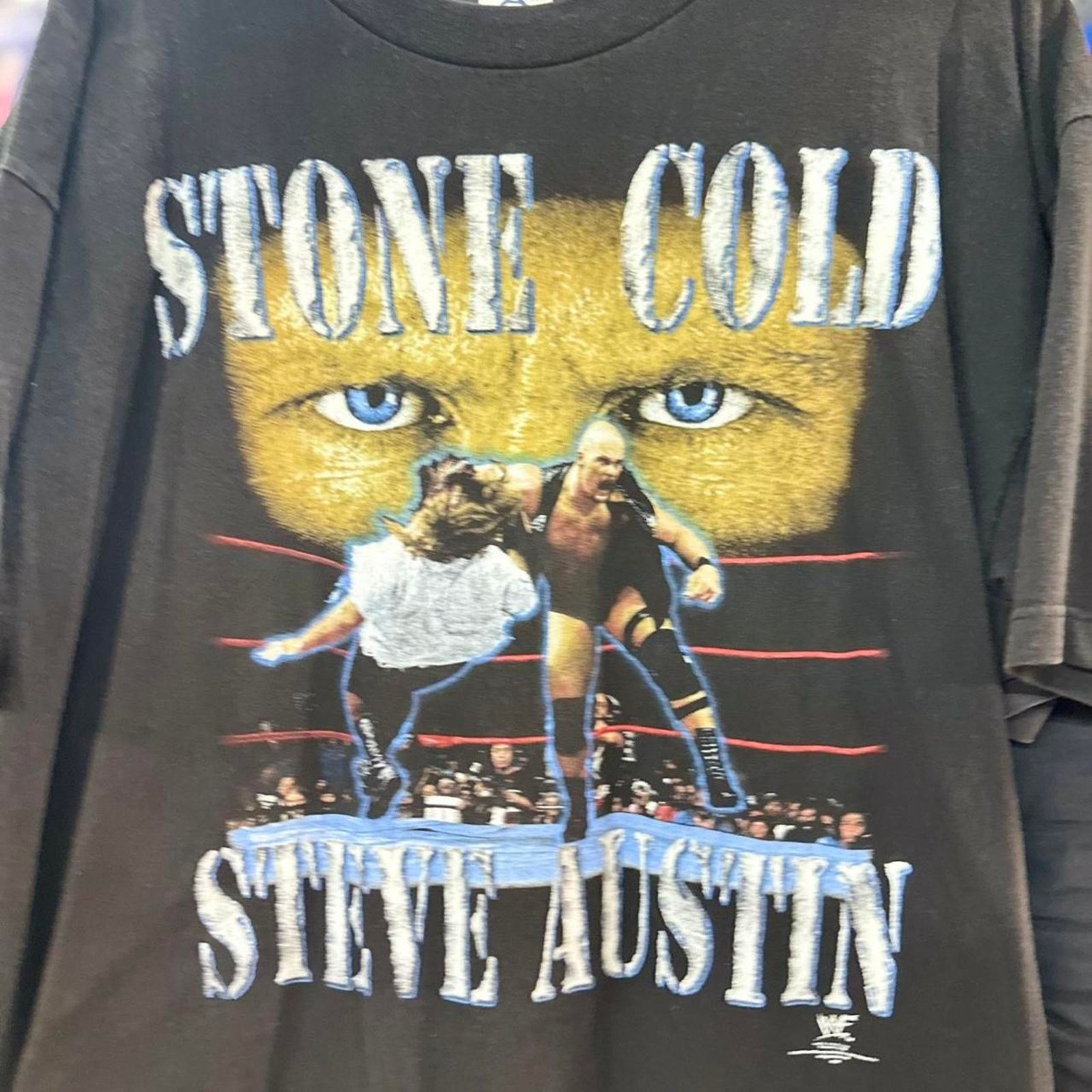 AAA Vintage 1999 wwf stone cold Size US XL / EU 56 / 4 - 1 Thumbnail