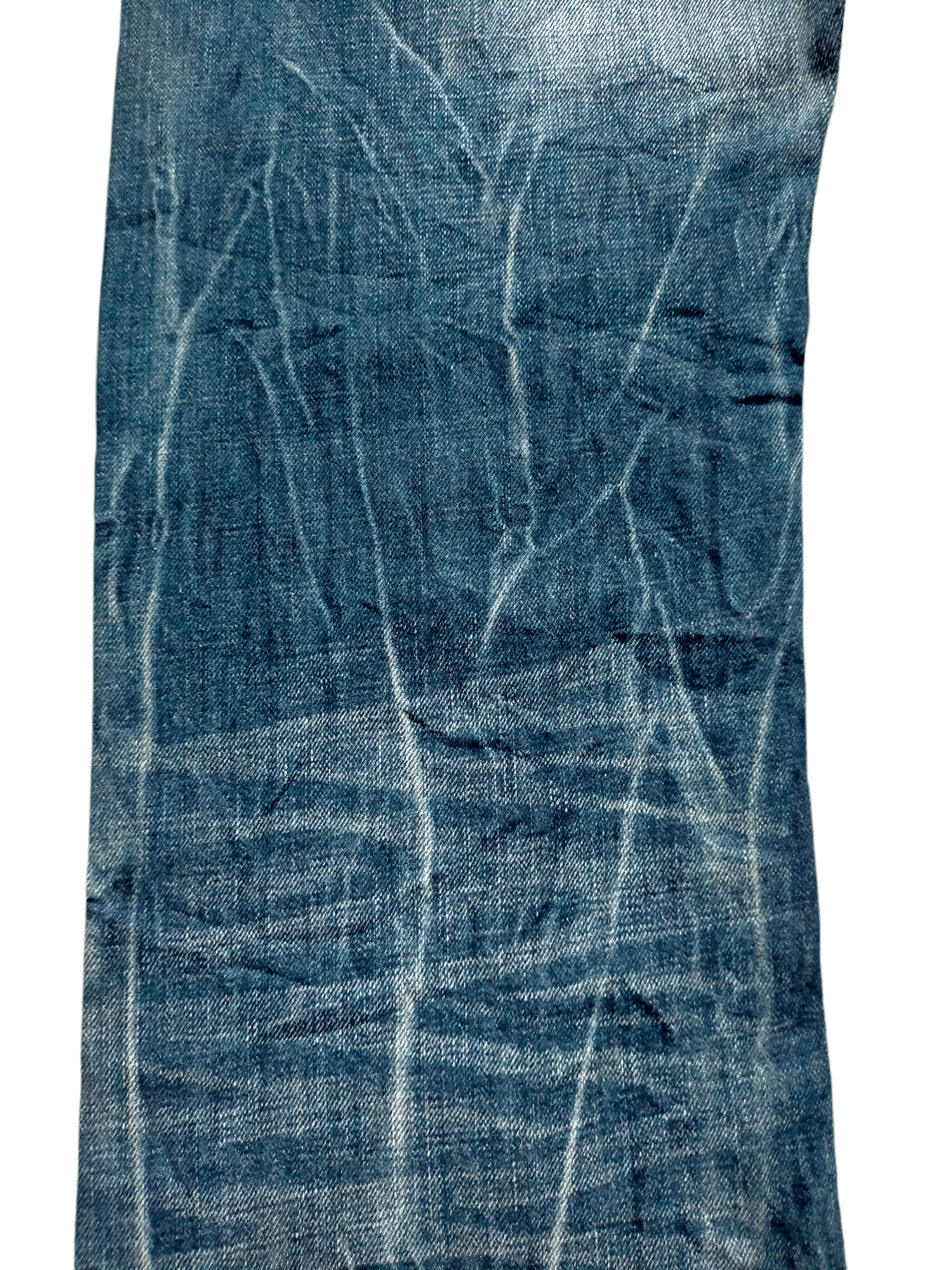 Back Number Acid Wash Bucklle Back Denim Pants