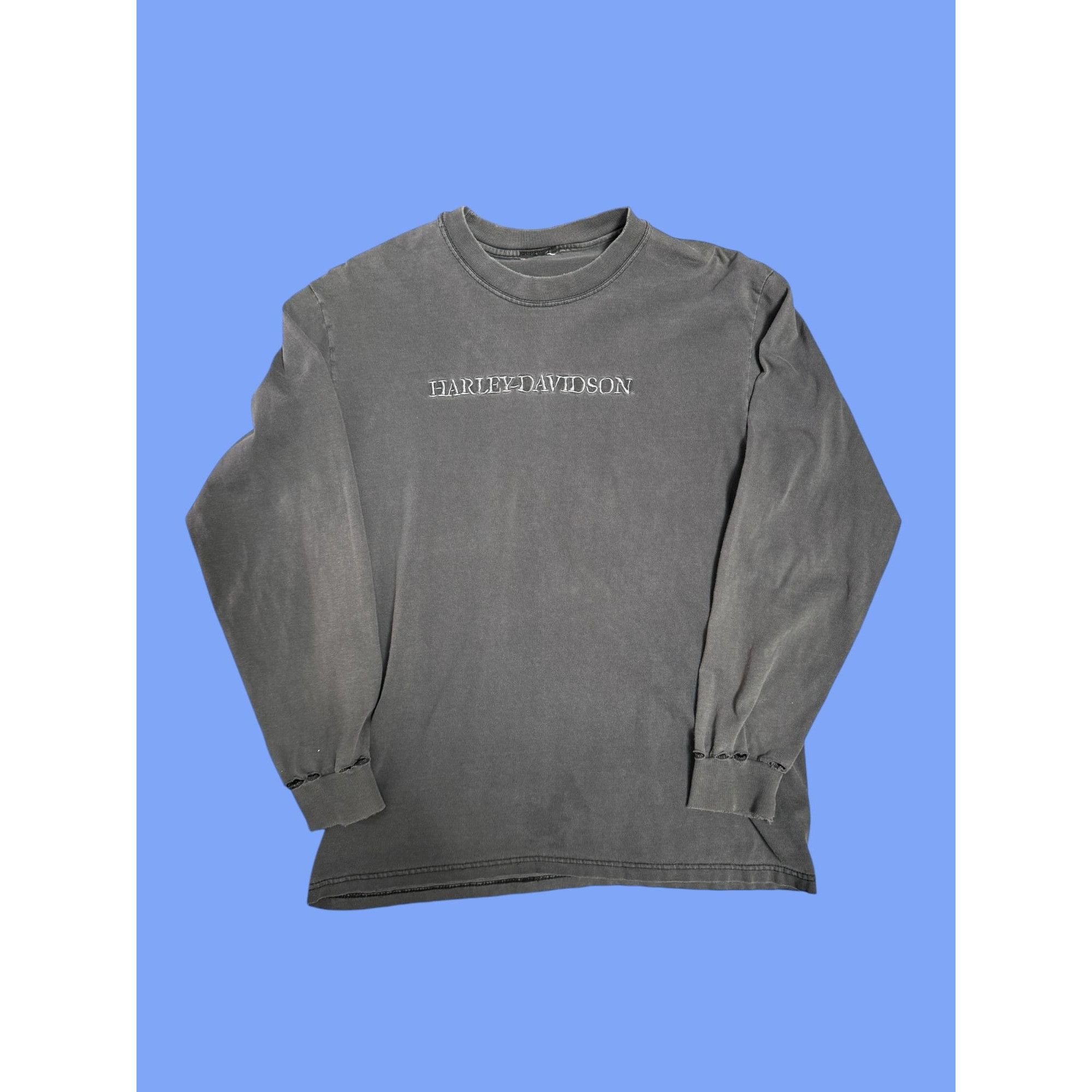 Harley Davidson 90's Harley Davidson Long Sleeve "Hawkeye Coralville, Iowa" Size US XL / EU 56 / 4 - 1 Thumbnail