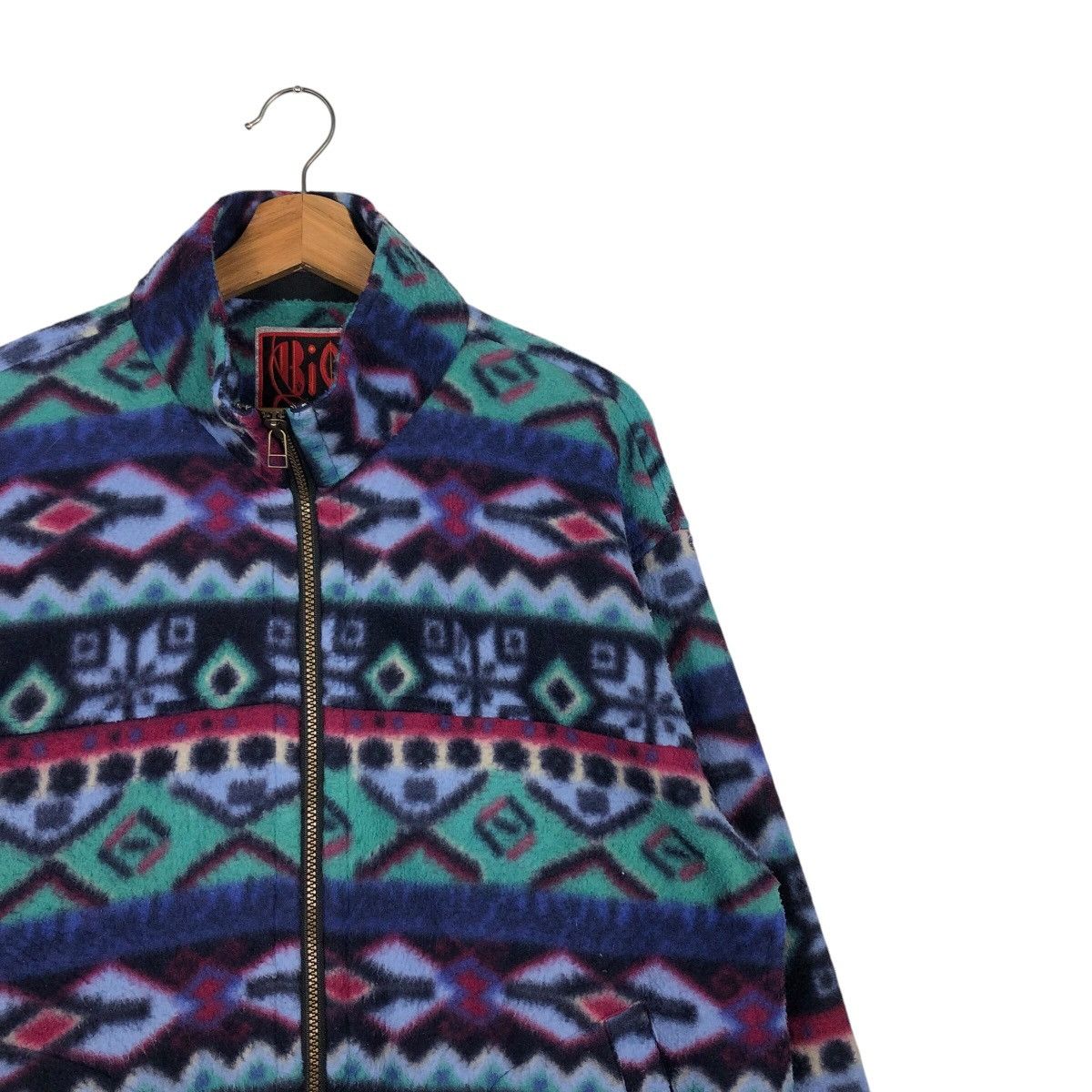 Japanese Brand 📌Vintage Navajo Fleece Half Zipper Jacket Big Field Size US L / EU 52-54 / 3 - 7 Thumbnail