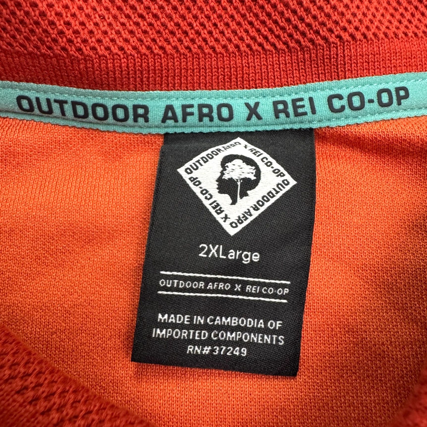 Vintage REI Shirt Mens 2XL Orange Outdoor Casual Polo Afro Co-Op Size US XXL / EU 58 / 5 - 7 Thumbnail