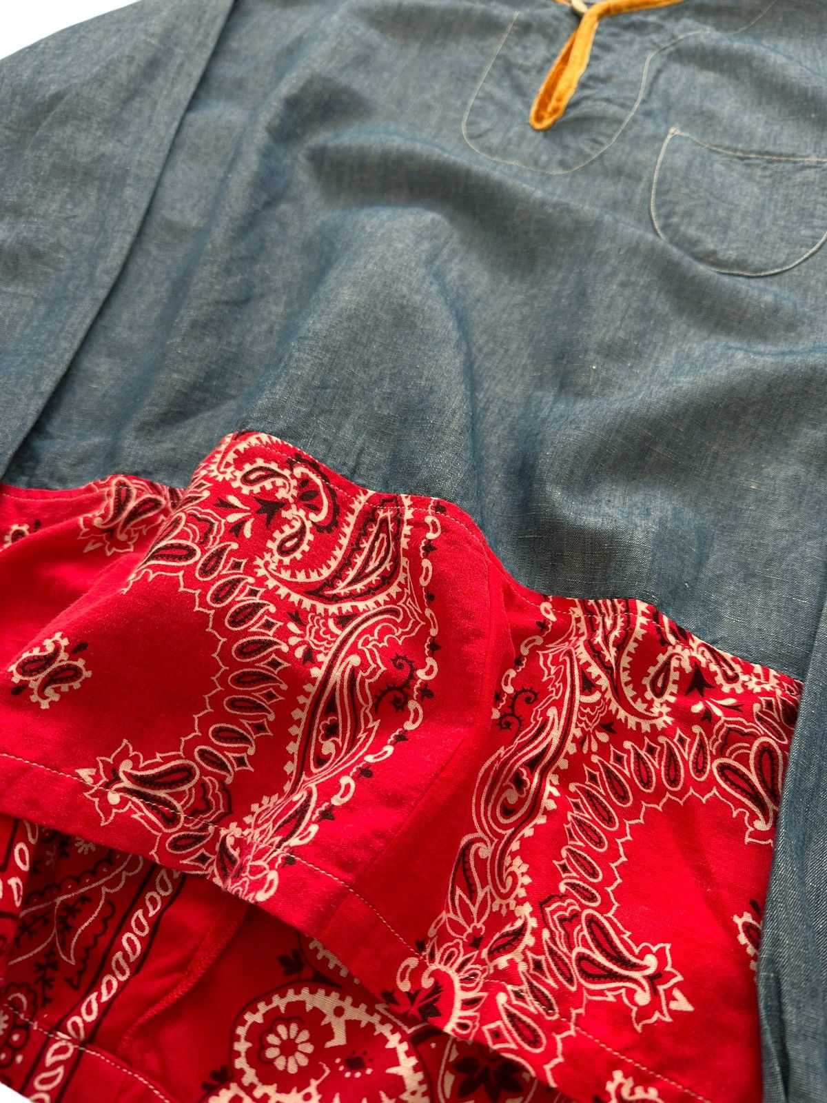 Visvim Sz2 Silk SS Bandana Border P.O. Tunic Size US M / EU 48-50 / 2 - 2 Thumbnail