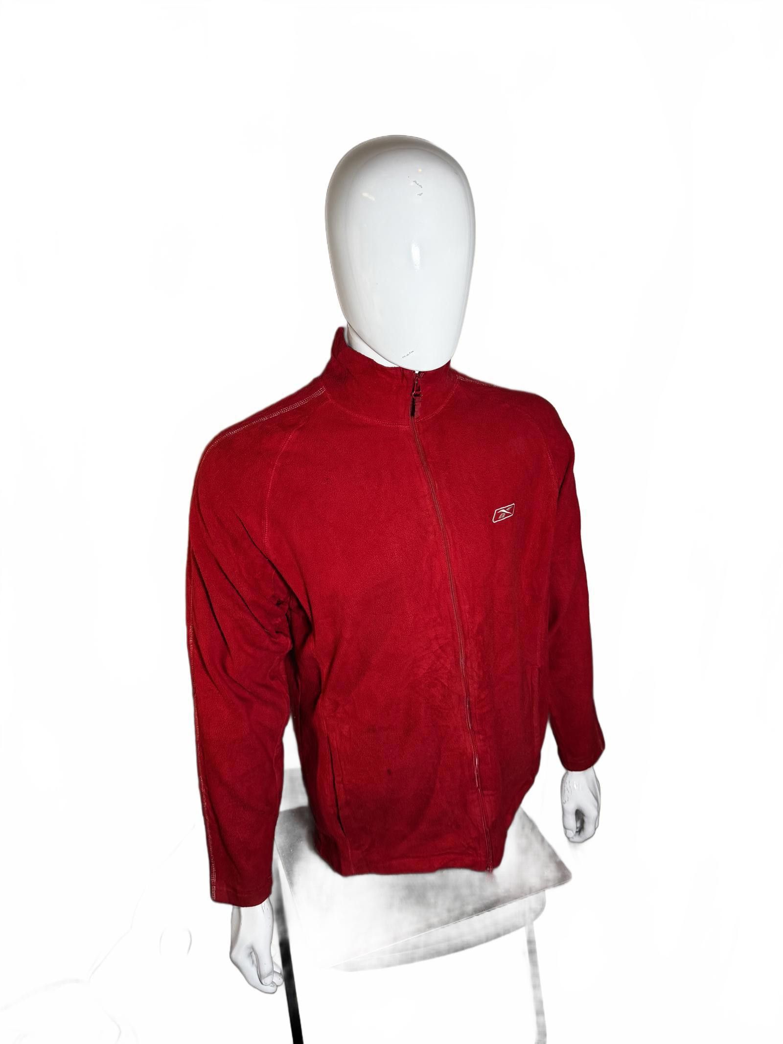 Reebok Reebok Red Fleece Zip-Up Jacket Size US M / EU 48-50 / 2 - 3 Thumbnail
